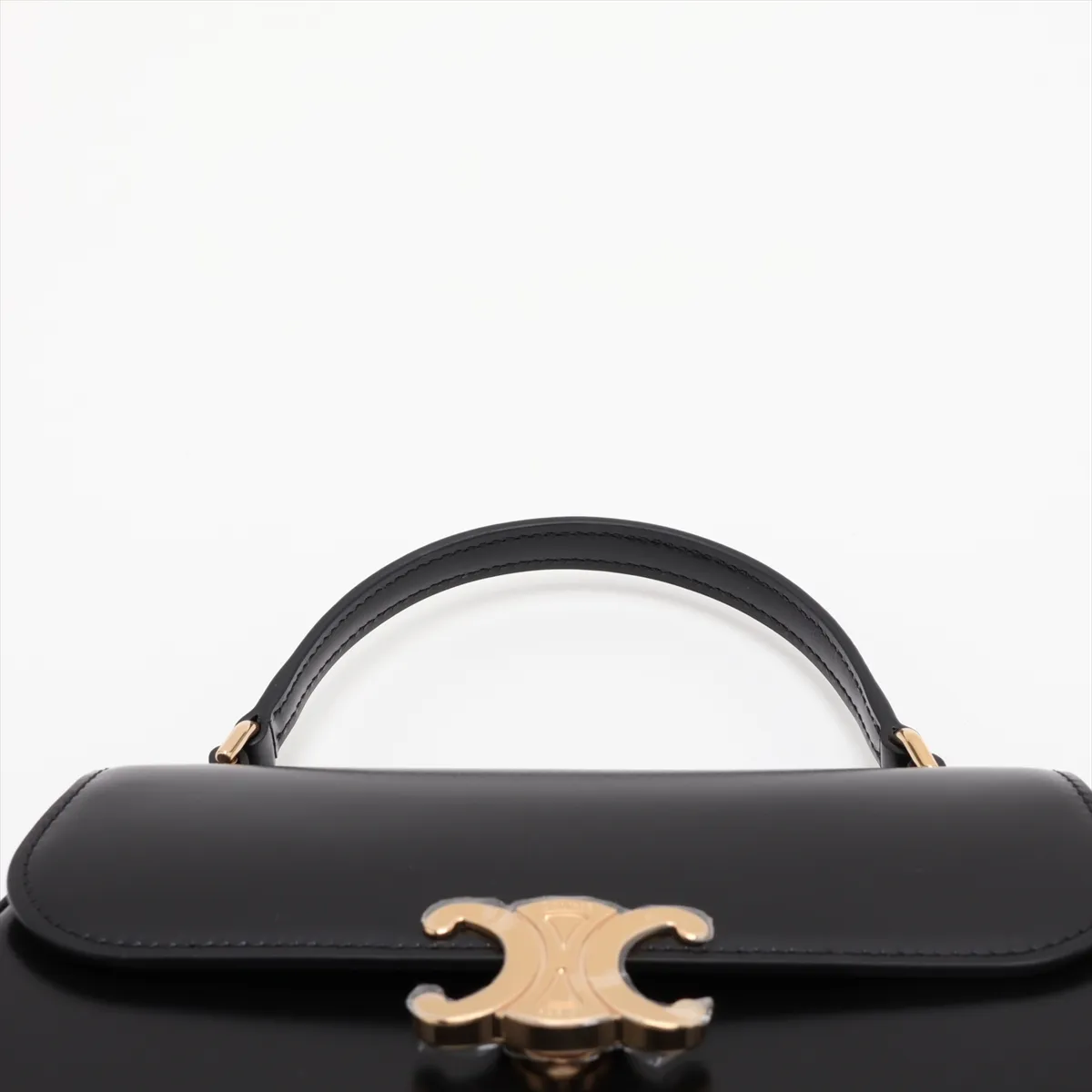 Triomphe Teen Laura Leather 2-Way Handbag, Black — view 6