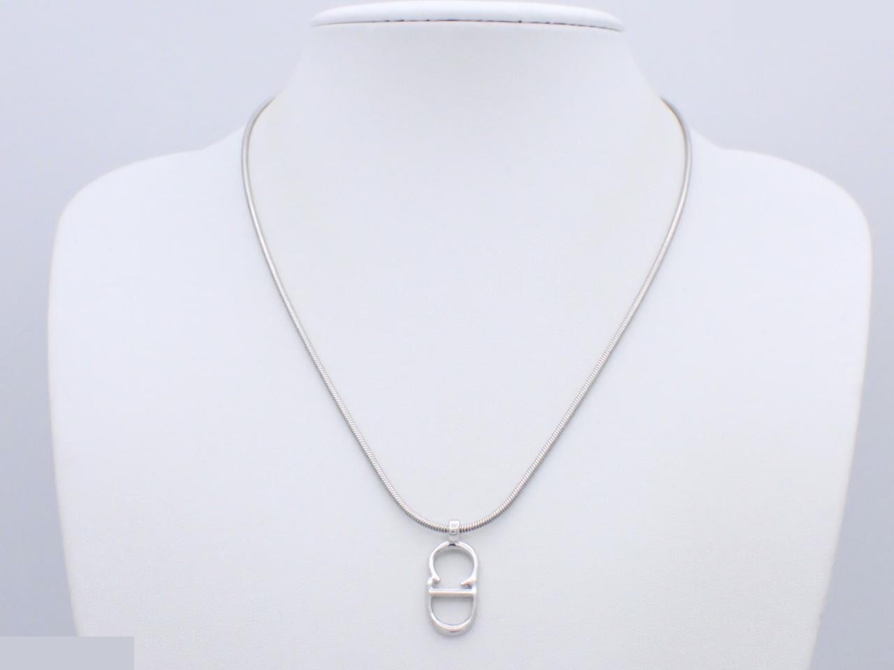 Necklace, CD design, silver, pouch, chain approximately 44cm — view 3