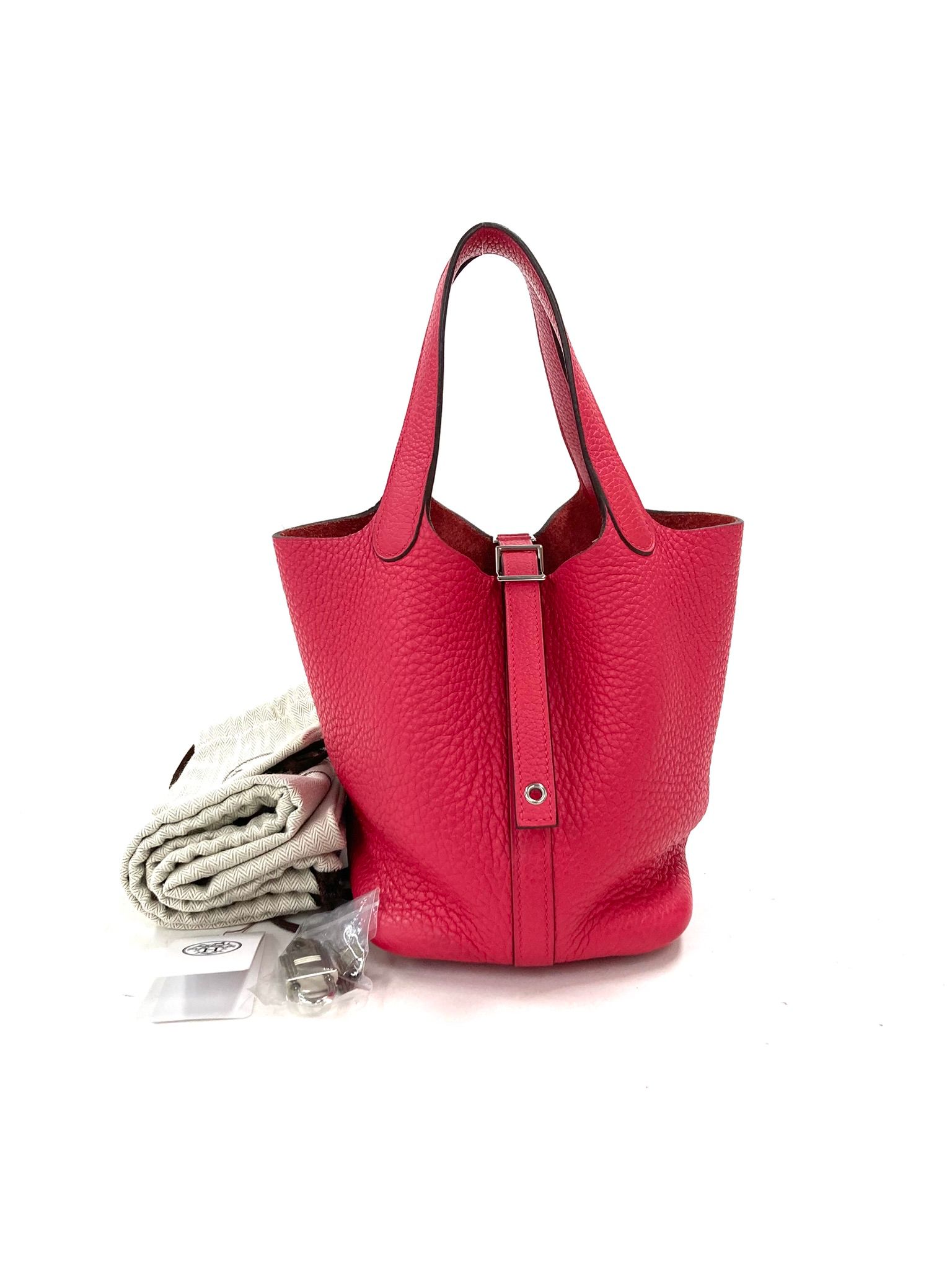 Taurillon Clemence Pink Picotin Lock PM