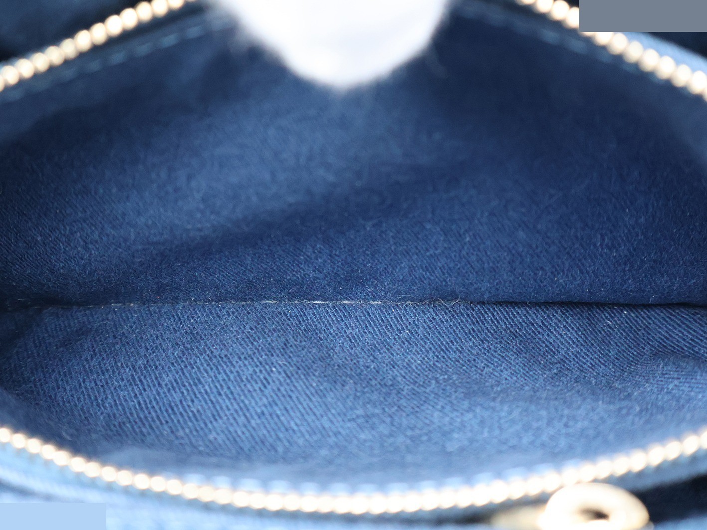 Caviar Skin Coco Handle 2-Way Chain Shoulder Bag, Navy — view 12