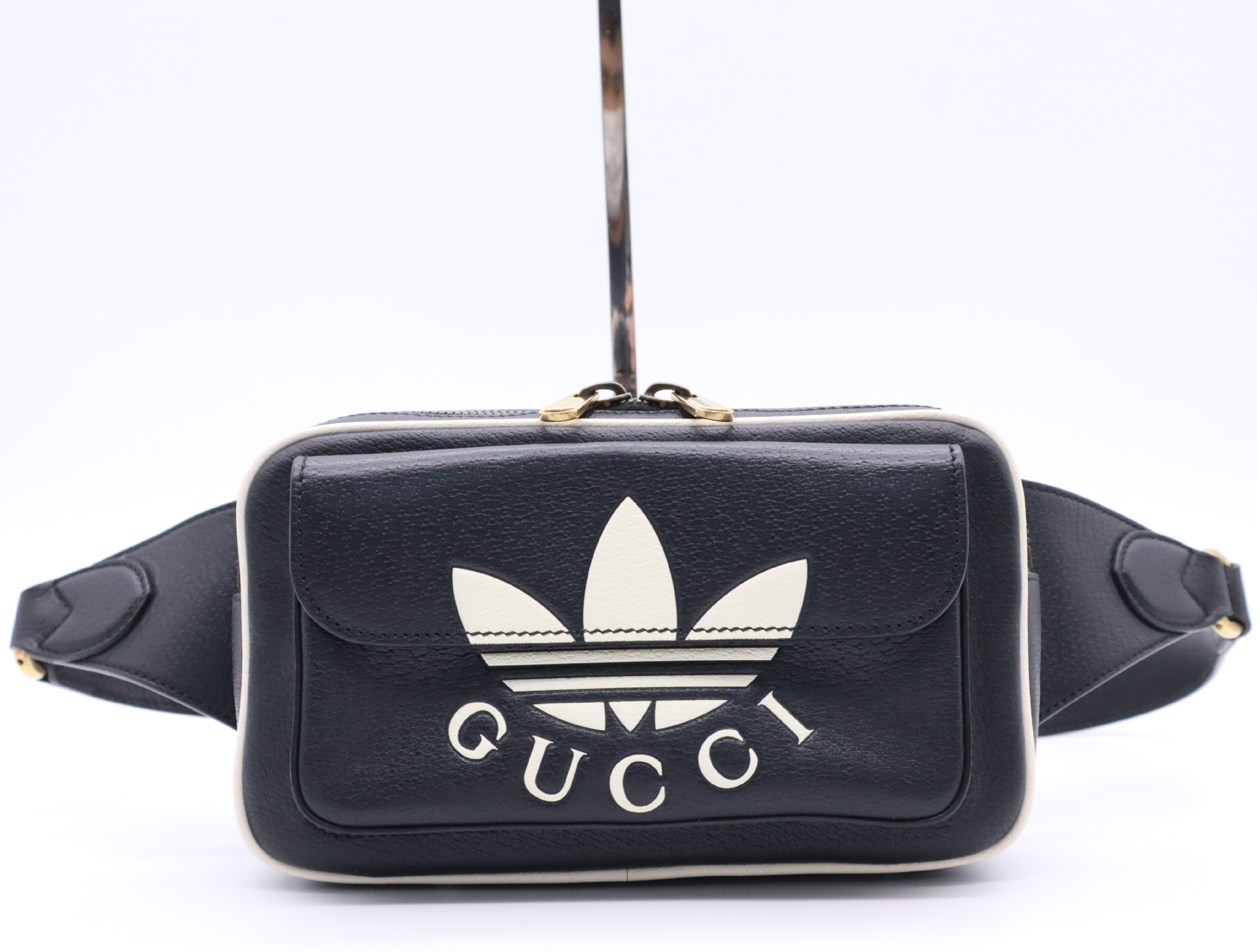 722141 Leather Gucci x Adidas Body Bag Black Shoulder Bag
