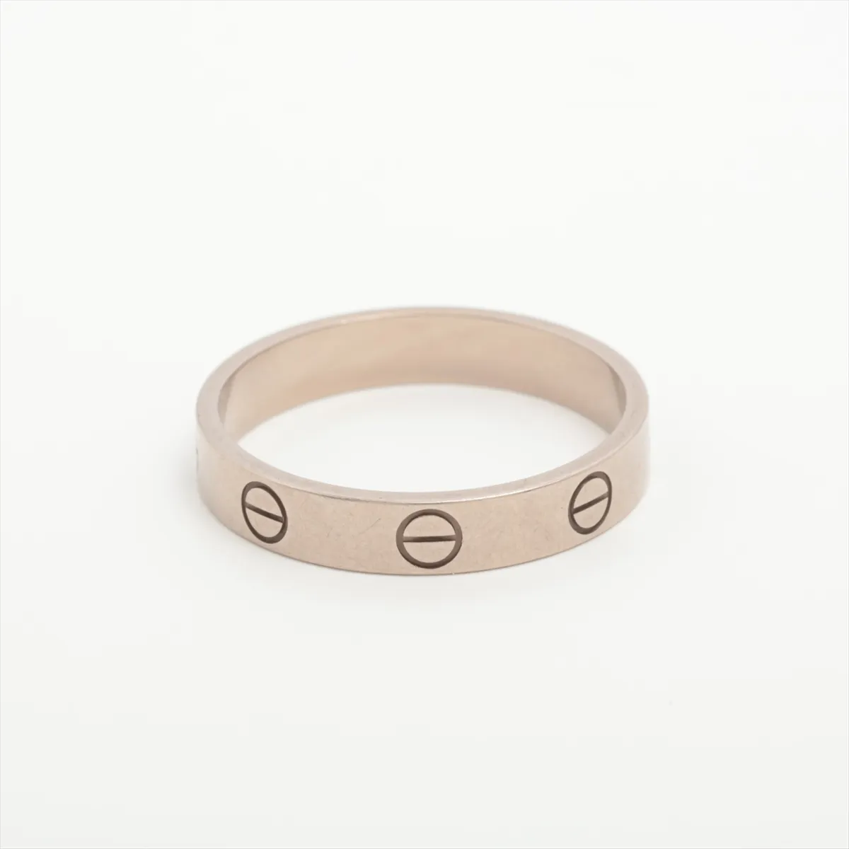 Mini Love Ring 750 (WG) 3.7g Size 57 KIM466 (Scratches) — view 2