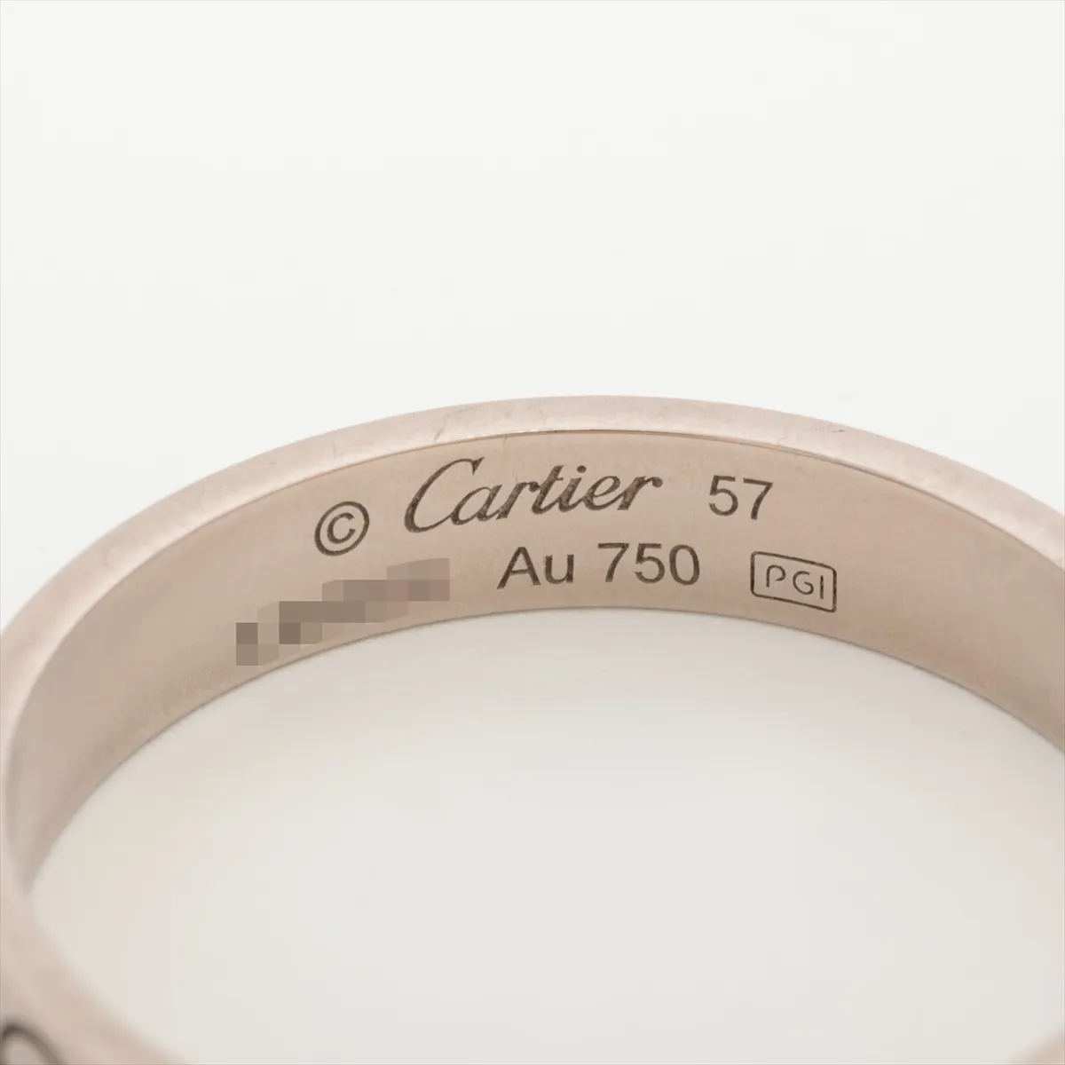 Mini Love Ring 750 (WG) 3.7g Size 57 KIM466 (Scratches) — view 3
