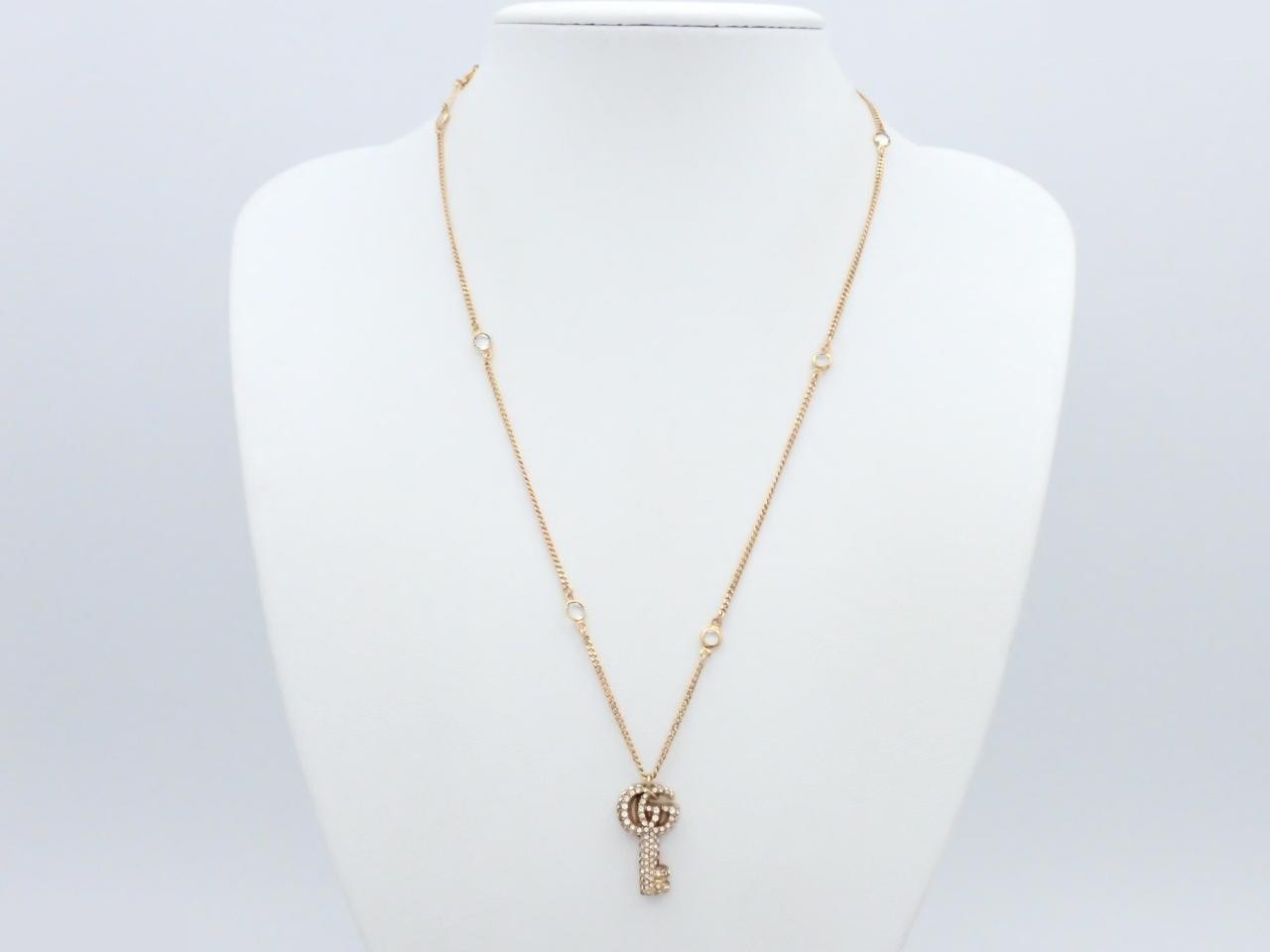 necklace, double G key, chain approximately 50cm — view 3