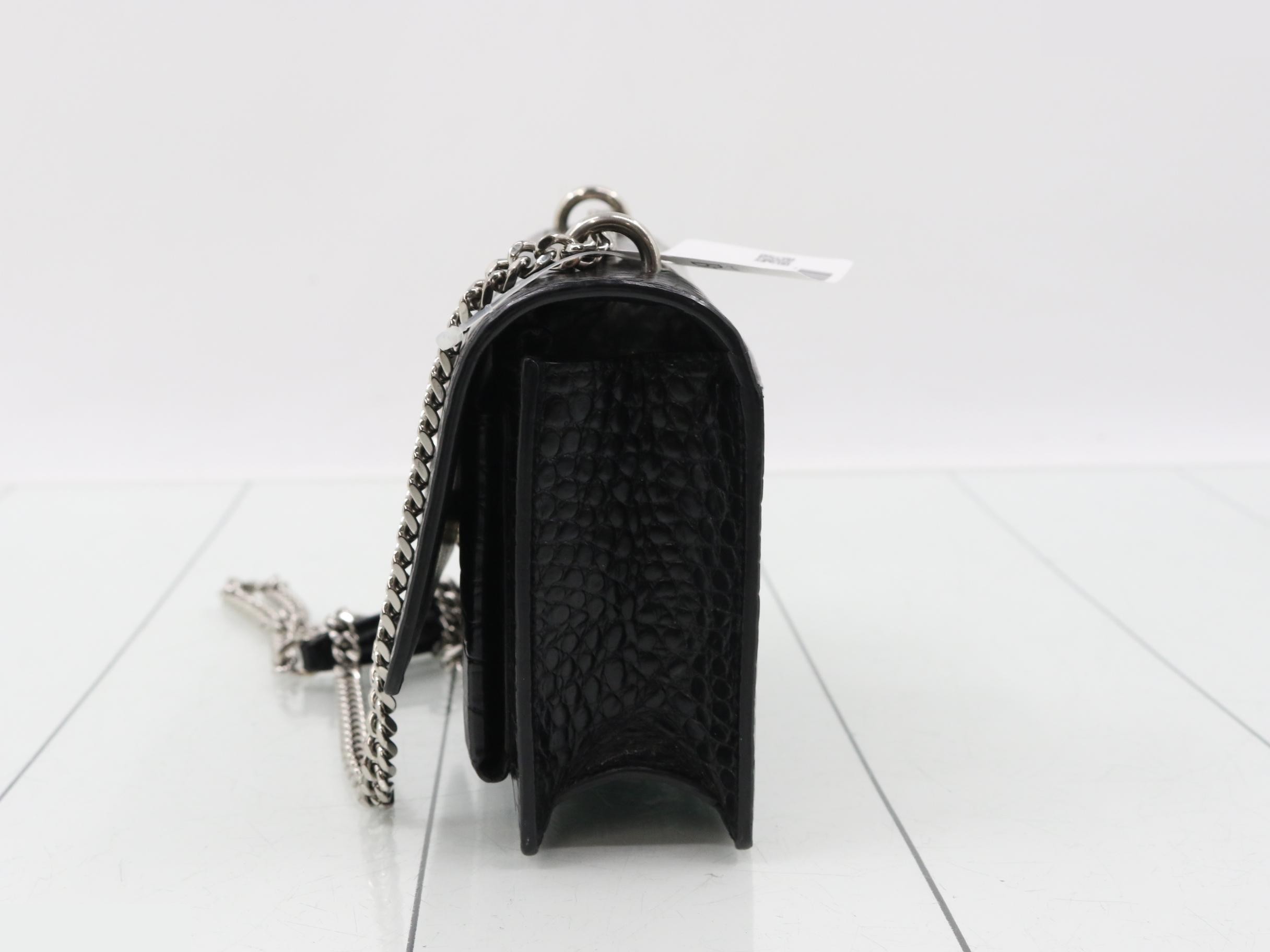 Chain shoulder bag, item number 452157, crocodile embossed. — view 3