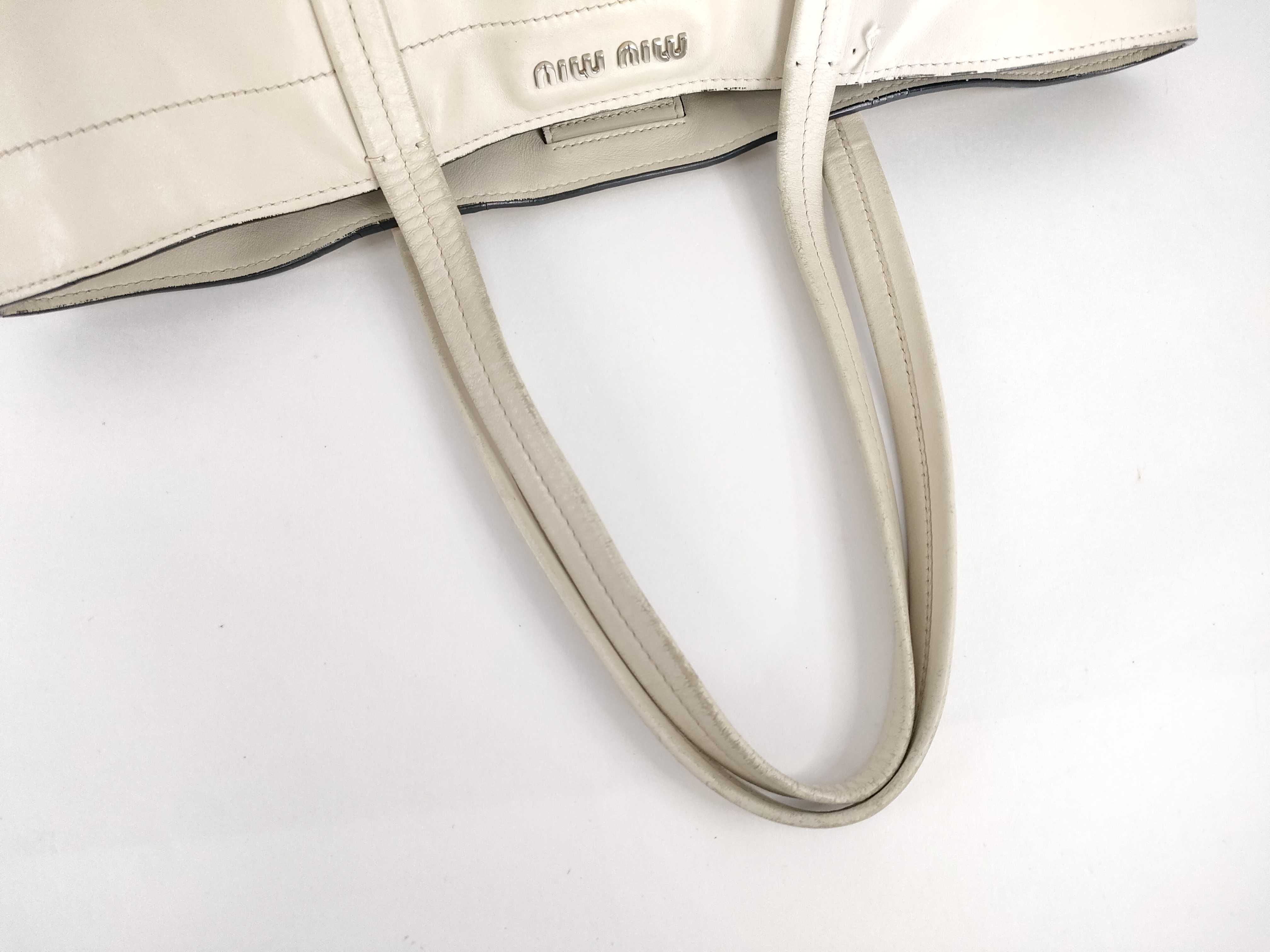Leather Tote Bag, White Tote Bag — view 3