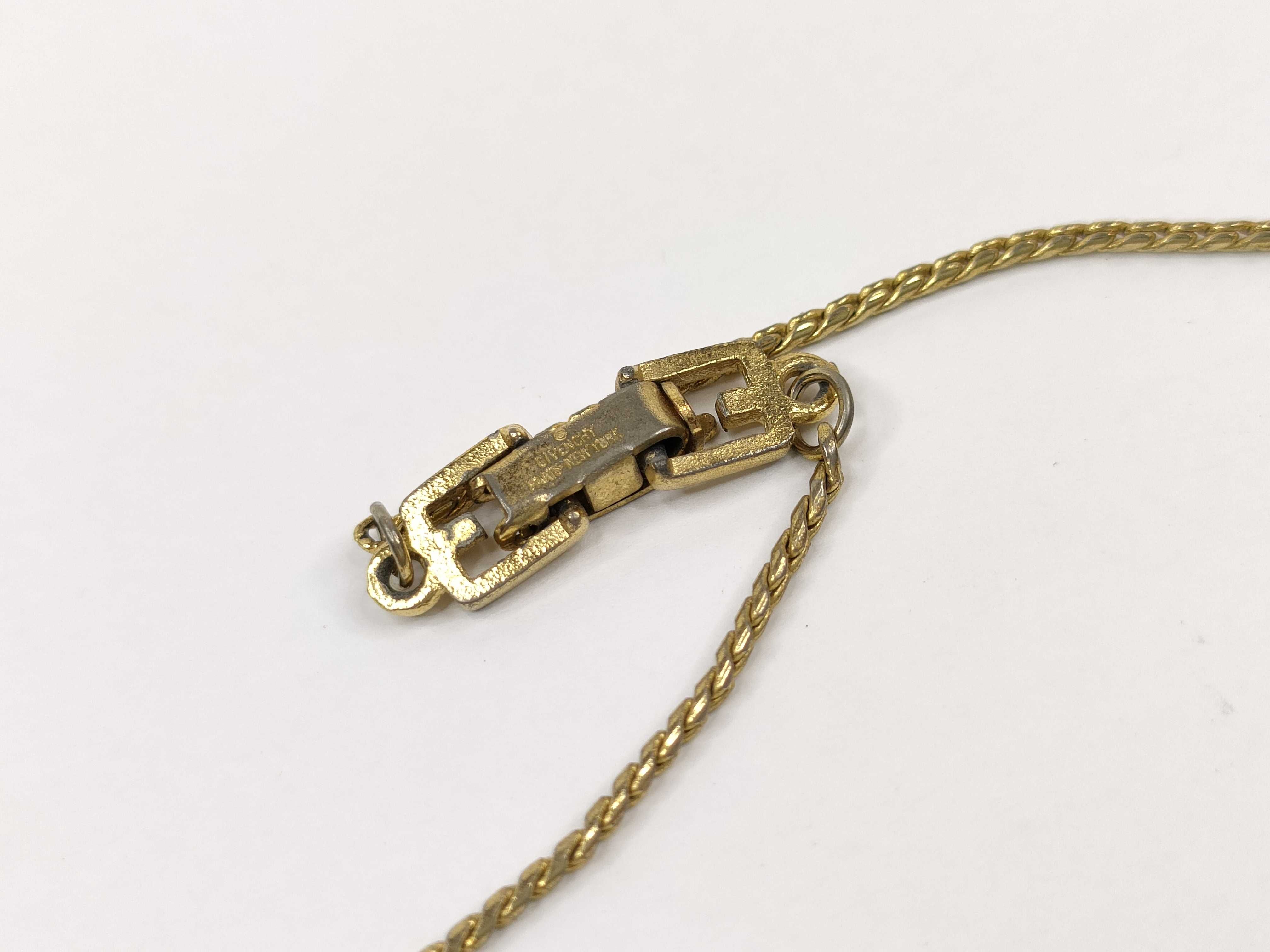 4G Logo Rhinestone Gold Tone Pendant Necklace — view 6