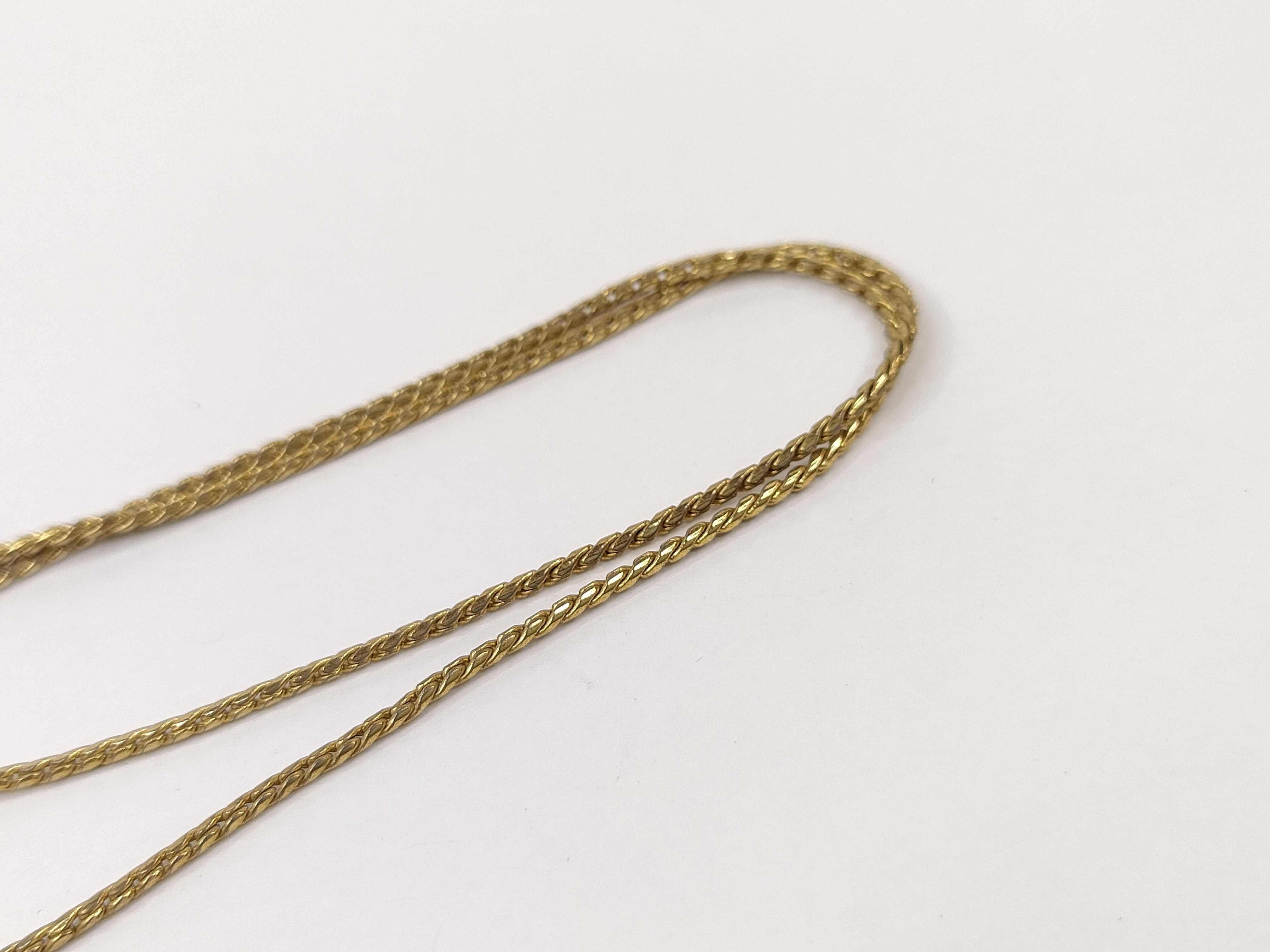 4G Logo Rhinestone Gold Tone Pendant Necklace — view 7