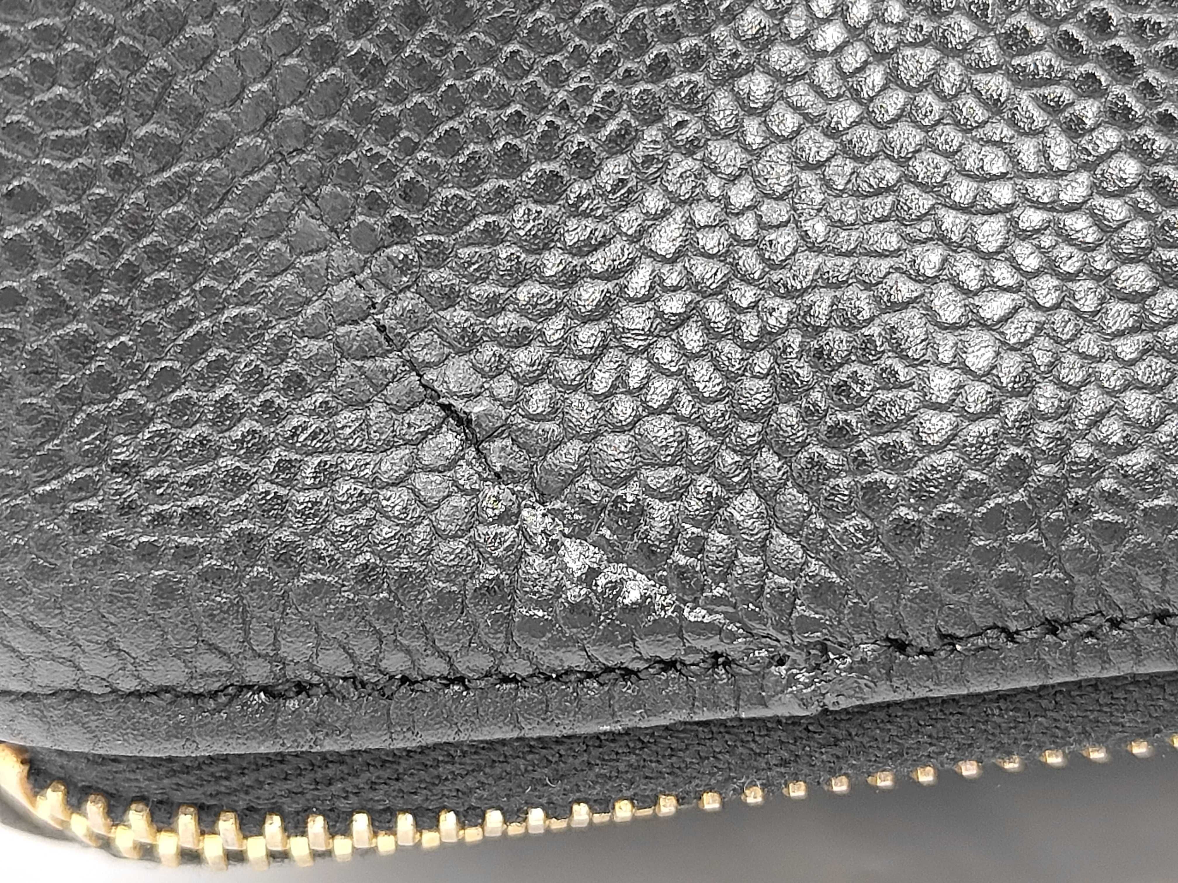 Coco Mark Caviar Skin 2-Way Handbag, Black with Gold Hardware, Series 2, ST Boston Bag — view 8