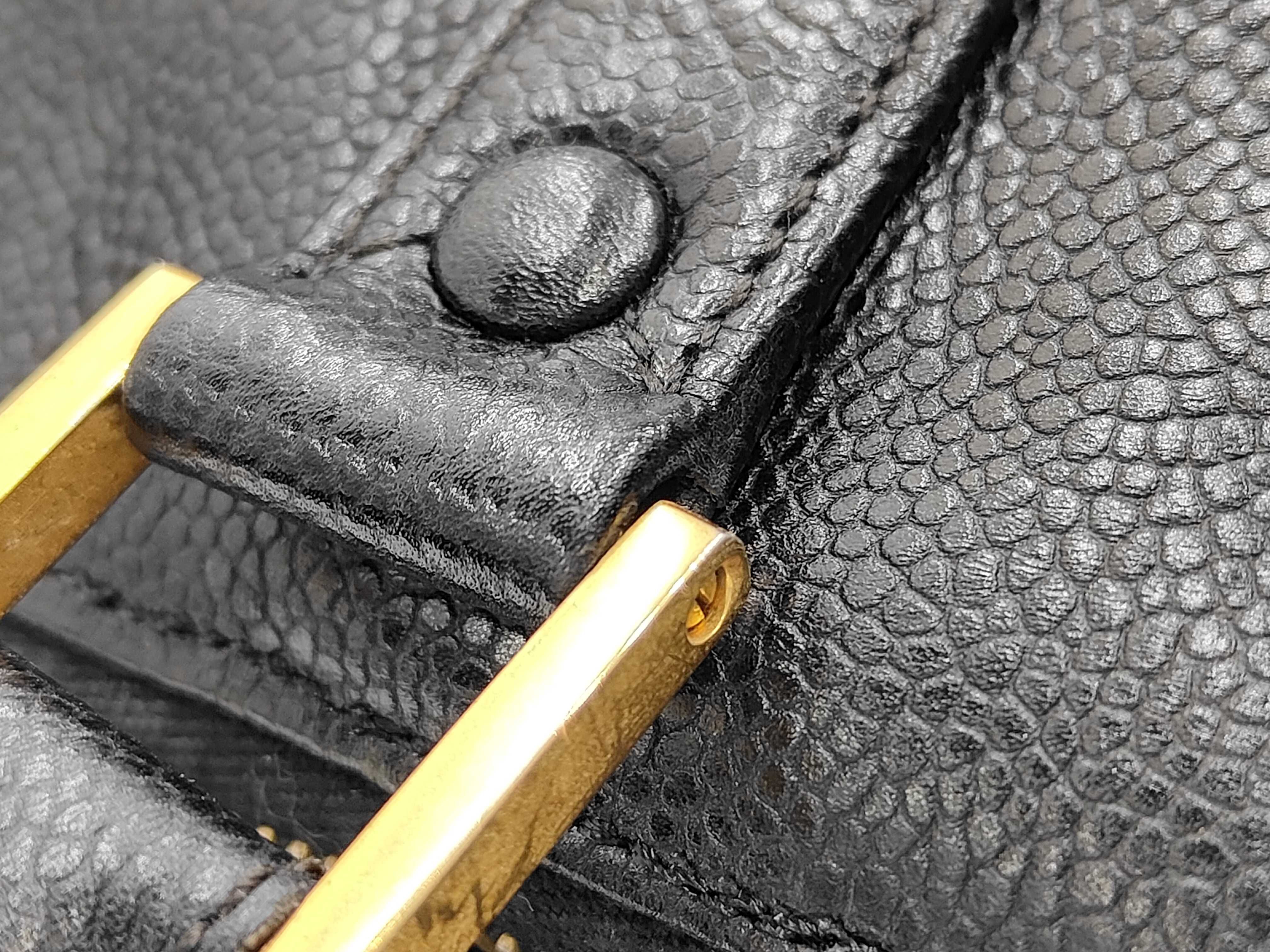 Coco Mark Caviar Skin 2-Way Handbag, Black with Gold Hardware, Series 2, ST Boston Bag — view 10