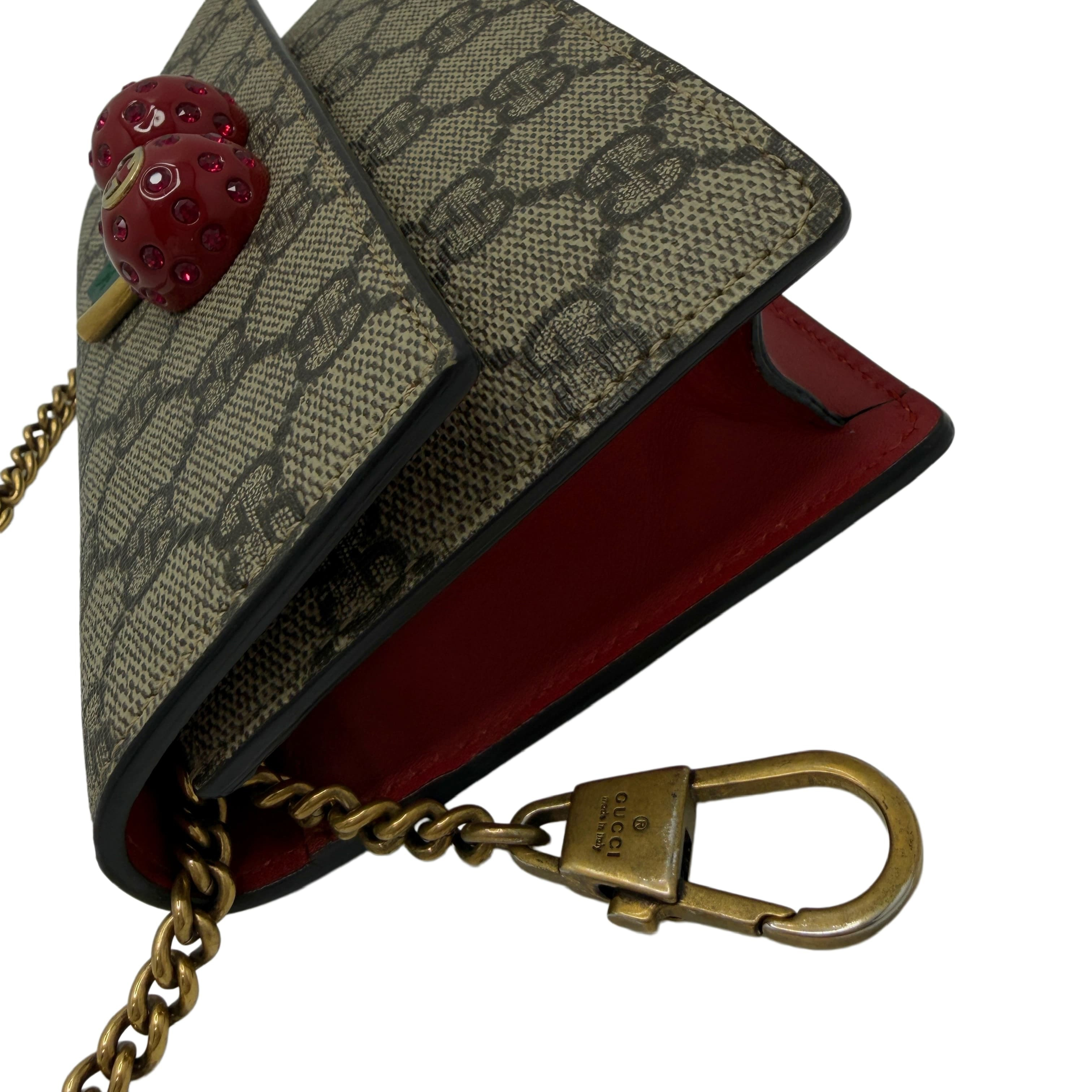 GG Supreme Cherry Mini Chain Shoulder Bag — view 3