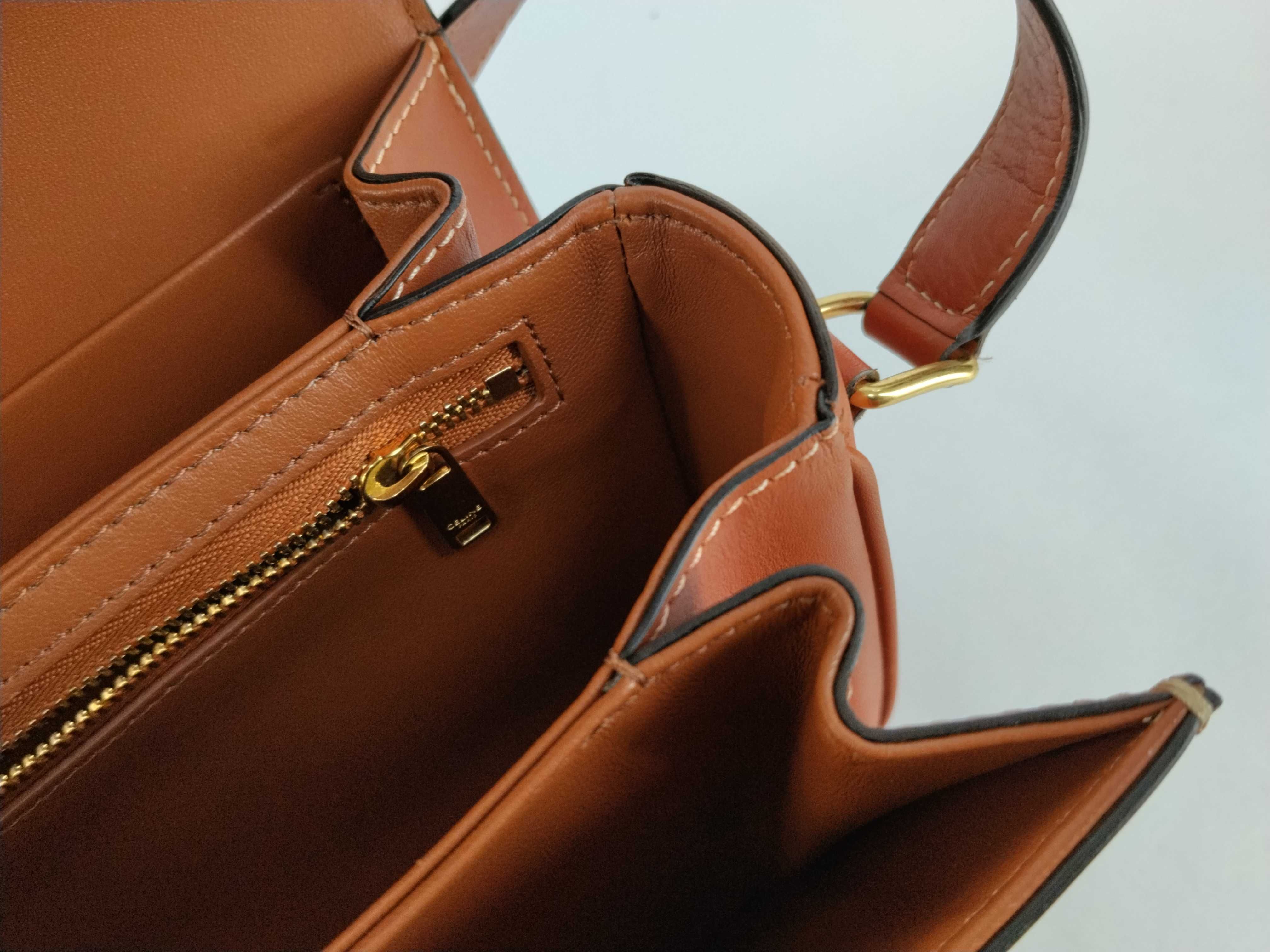 Triomphe Teen Leather Brown Shoulder Bag — view 11