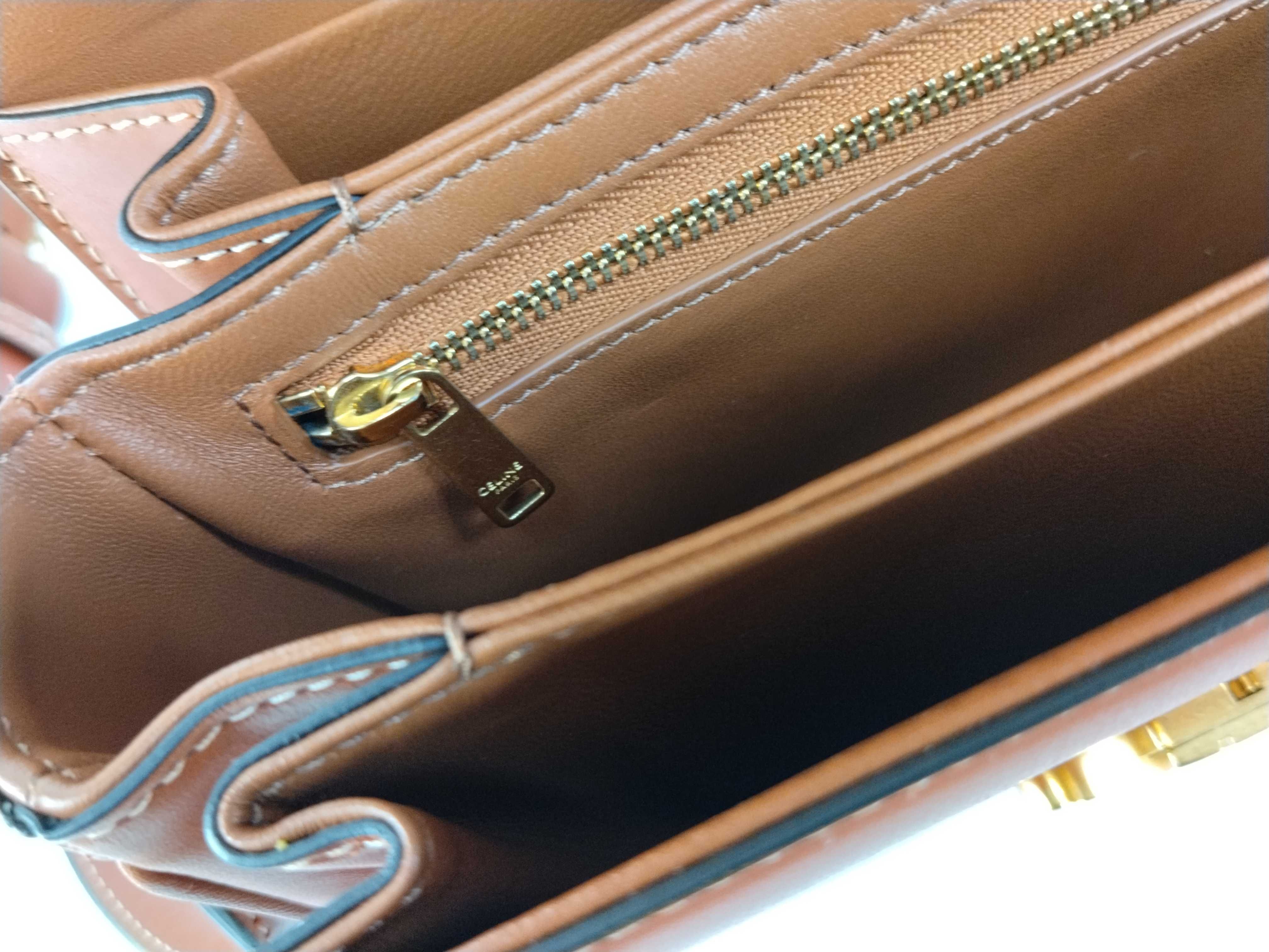 Triomphe Teen Leather Brown Shoulder Bag — view 13