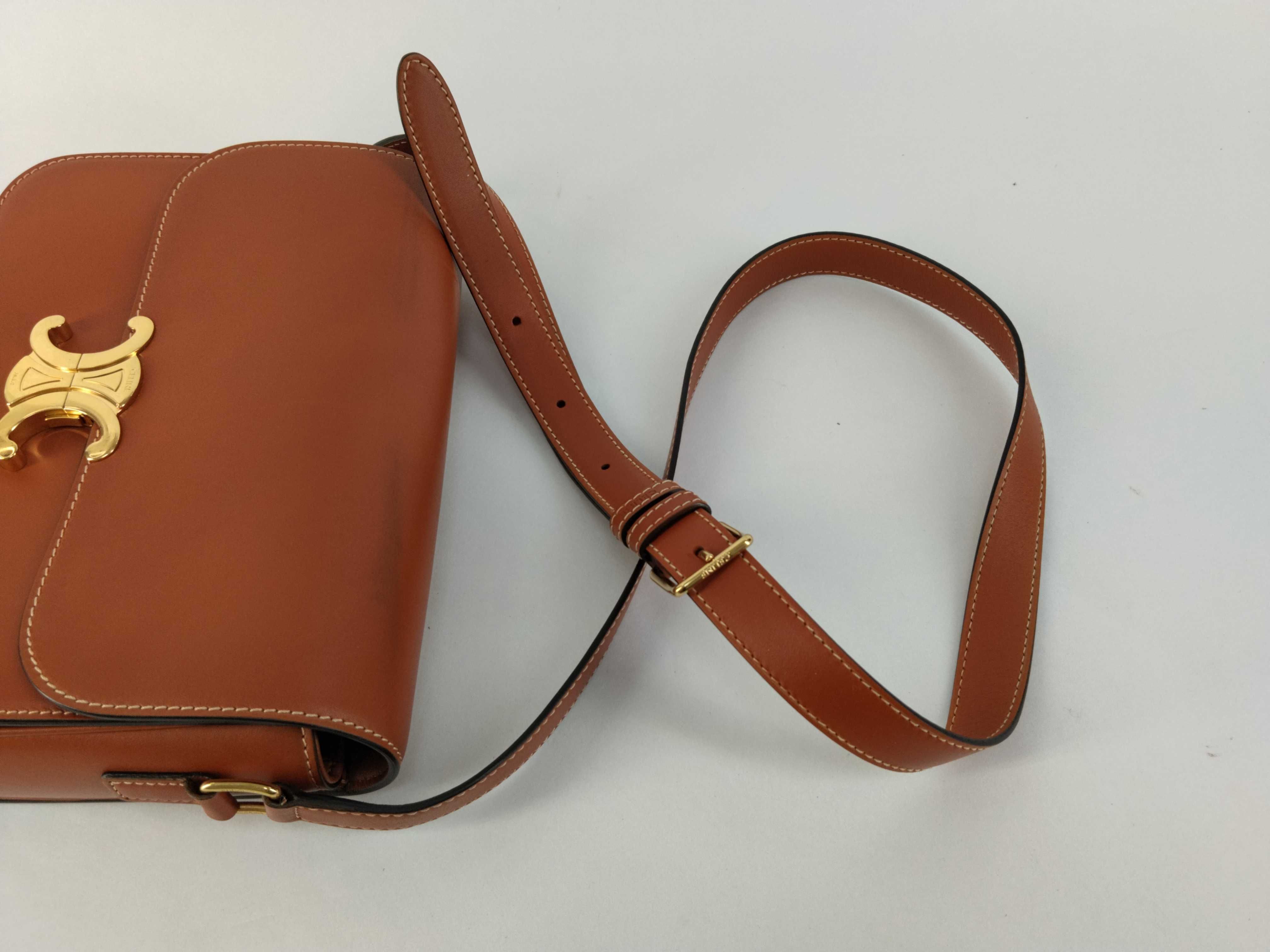 Triomphe Teen Leather Brown Shoulder Bag — view 3