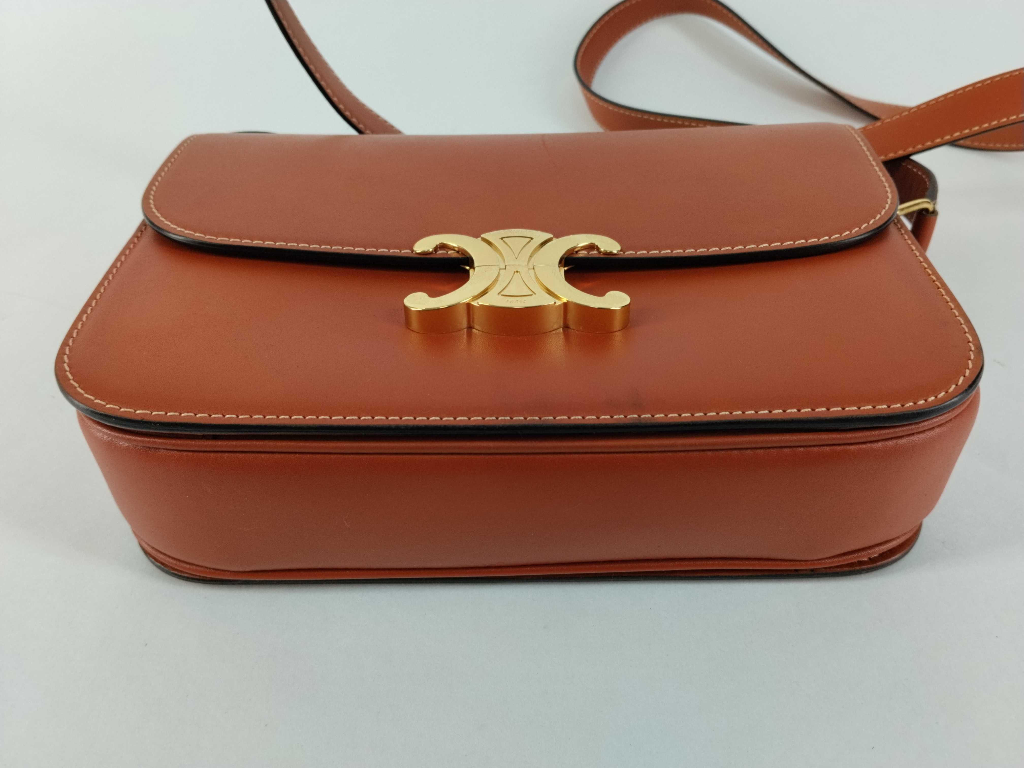 Triomphe Teen Leather Brown Shoulder Bag — view 7