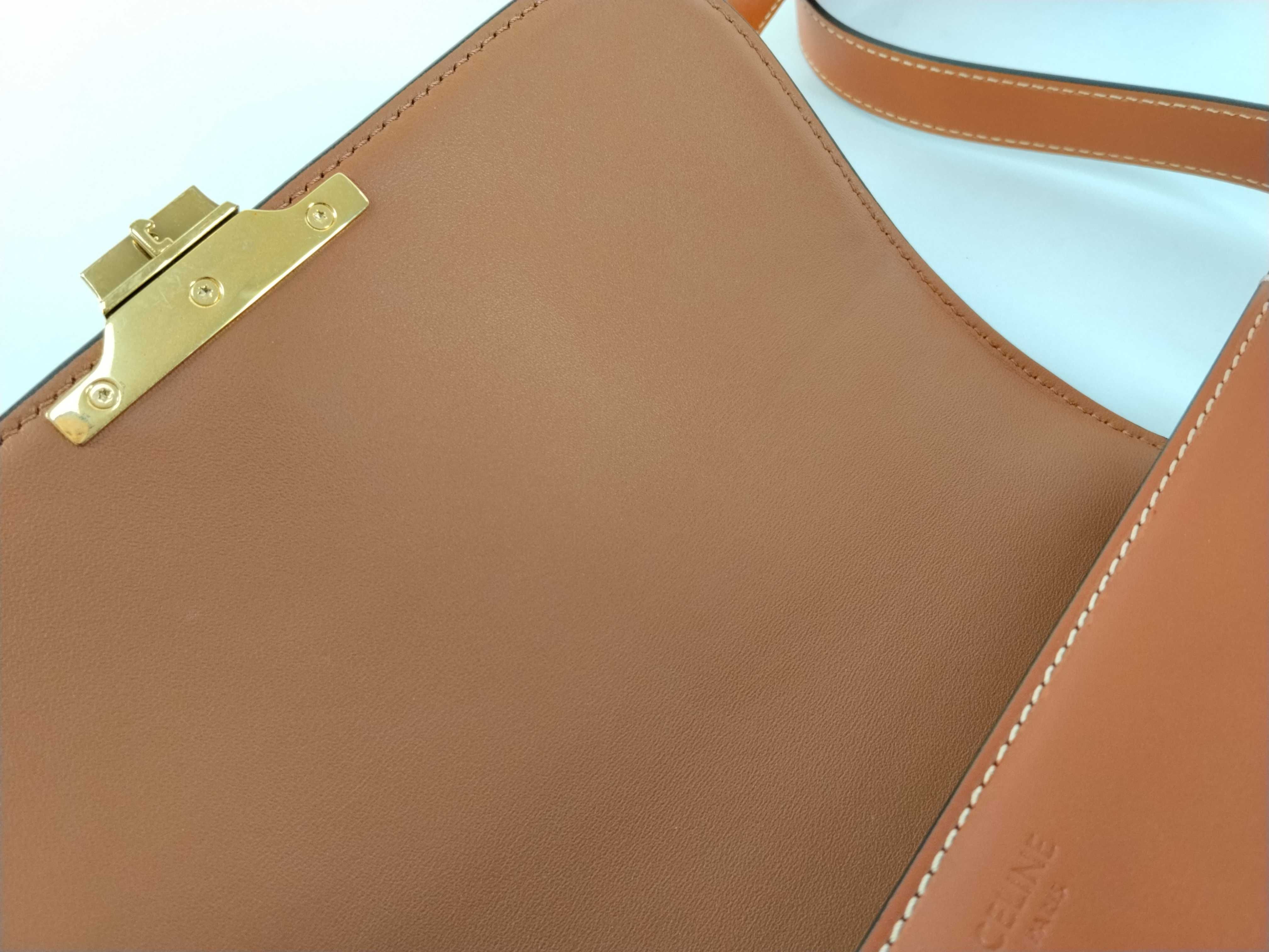 Triomphe Teen Leather Brown Shoulder Bag — view 9