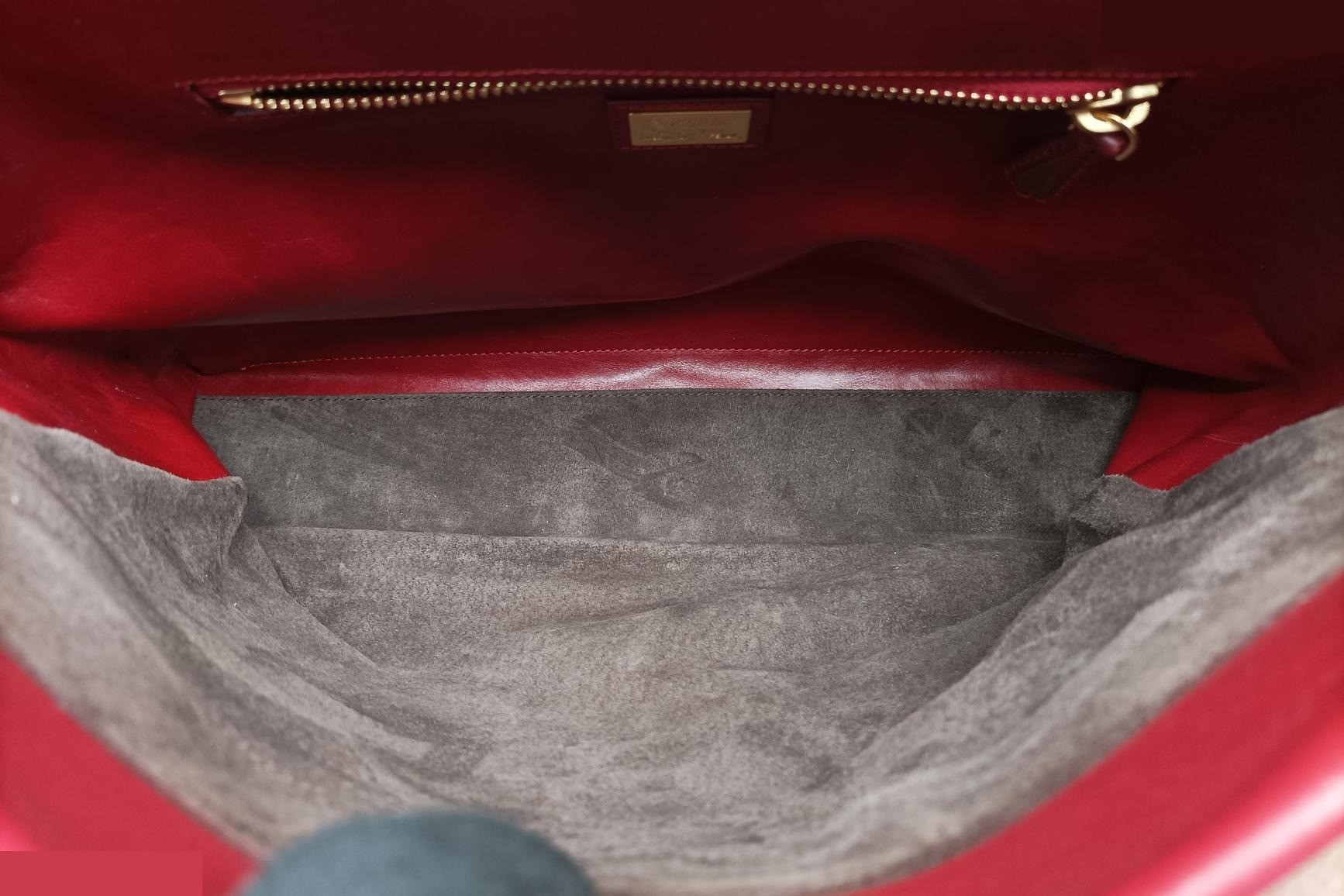 Peekaboo Large Calf Hair x Leather Brown x Red — view 6