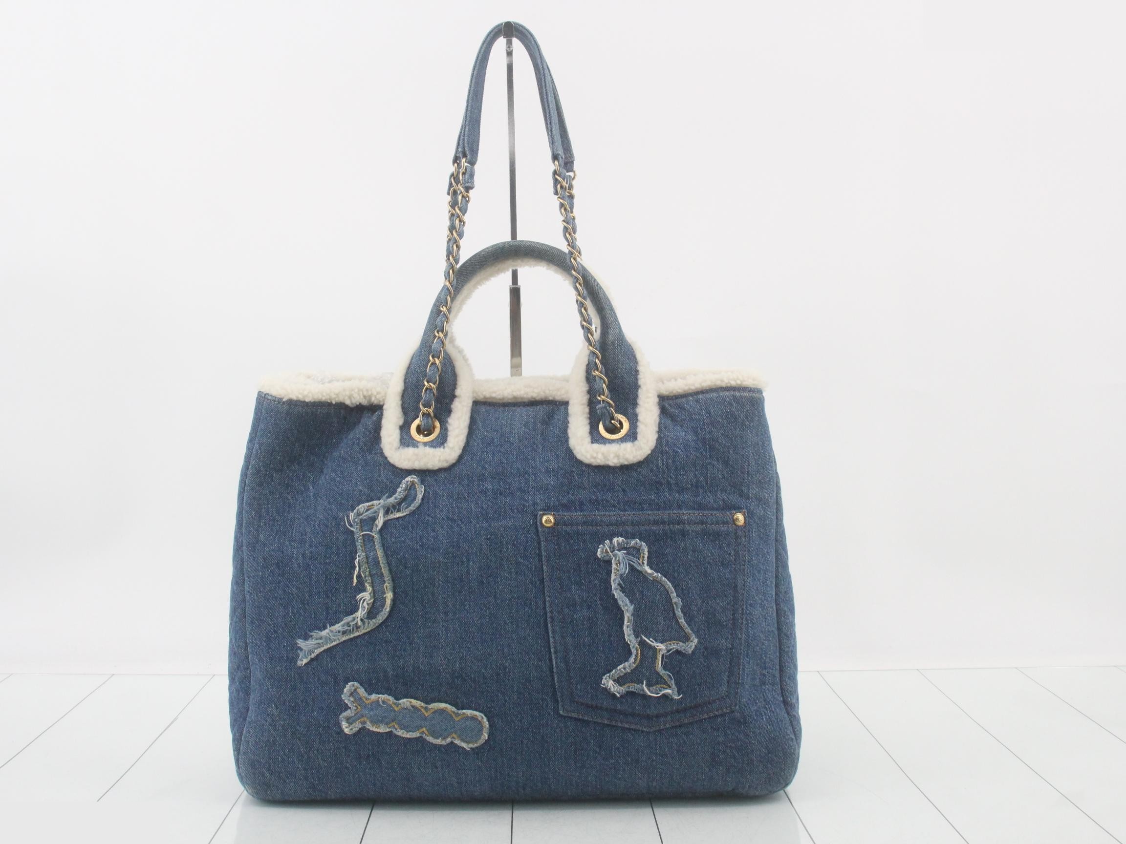 Large Shopping Bag - Denim 2-Way Shoulder Bag — view 2