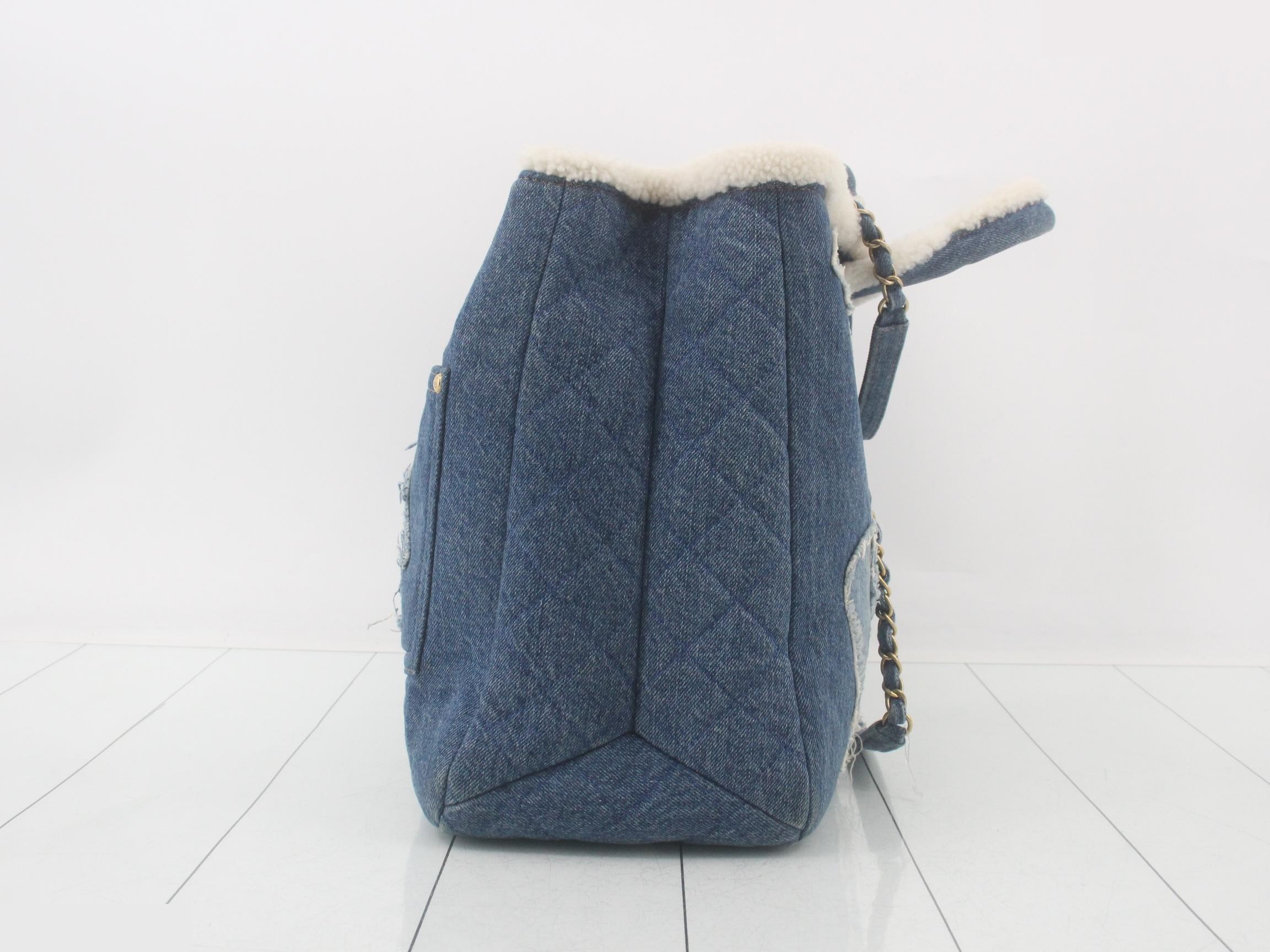 Large Shopping Bag - Denim 2-Way Shoulder Bag — view 4