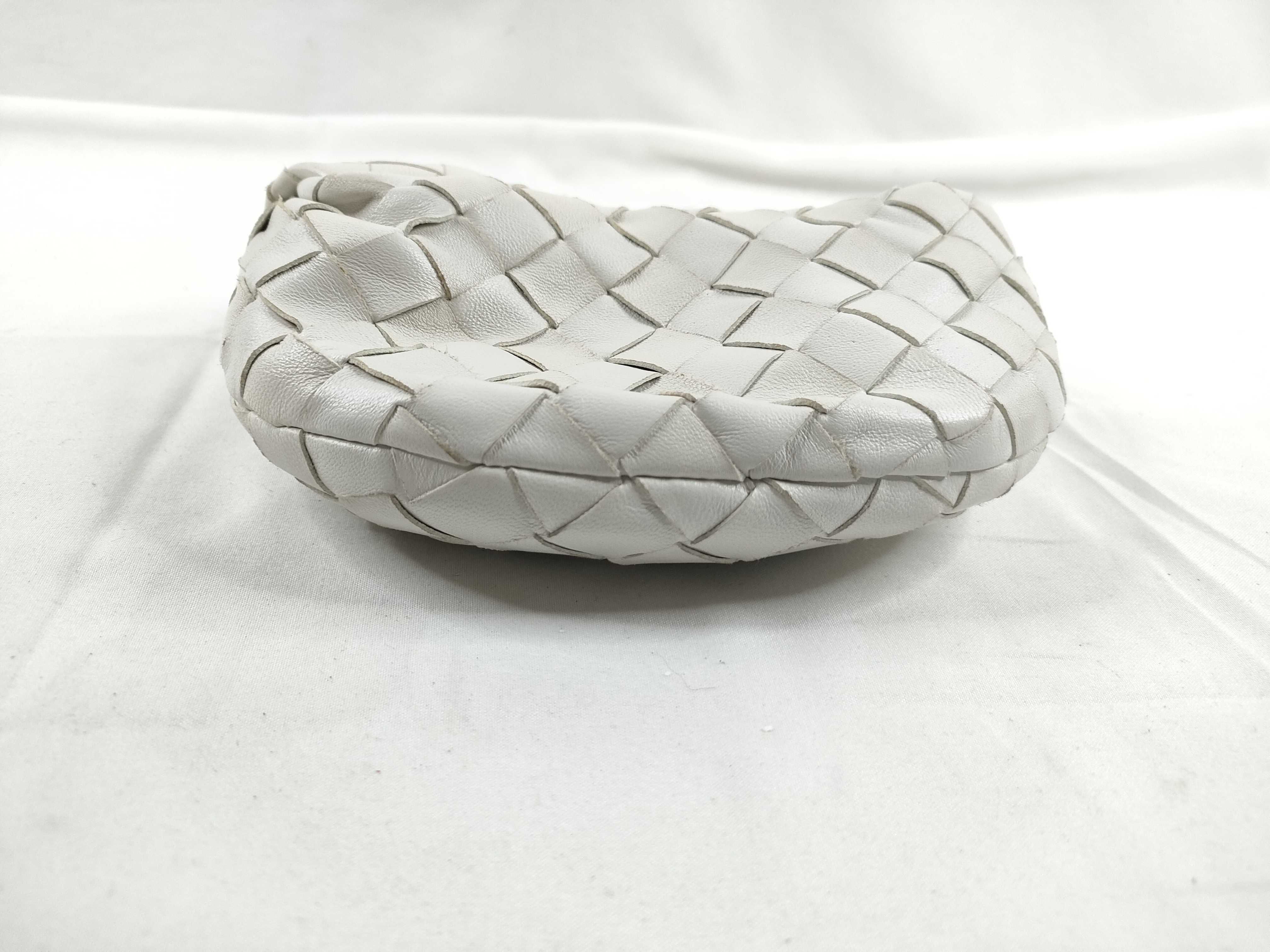 Intrecciato DU- Intrecciato Candy Jodi Leather Handbag White — view 4