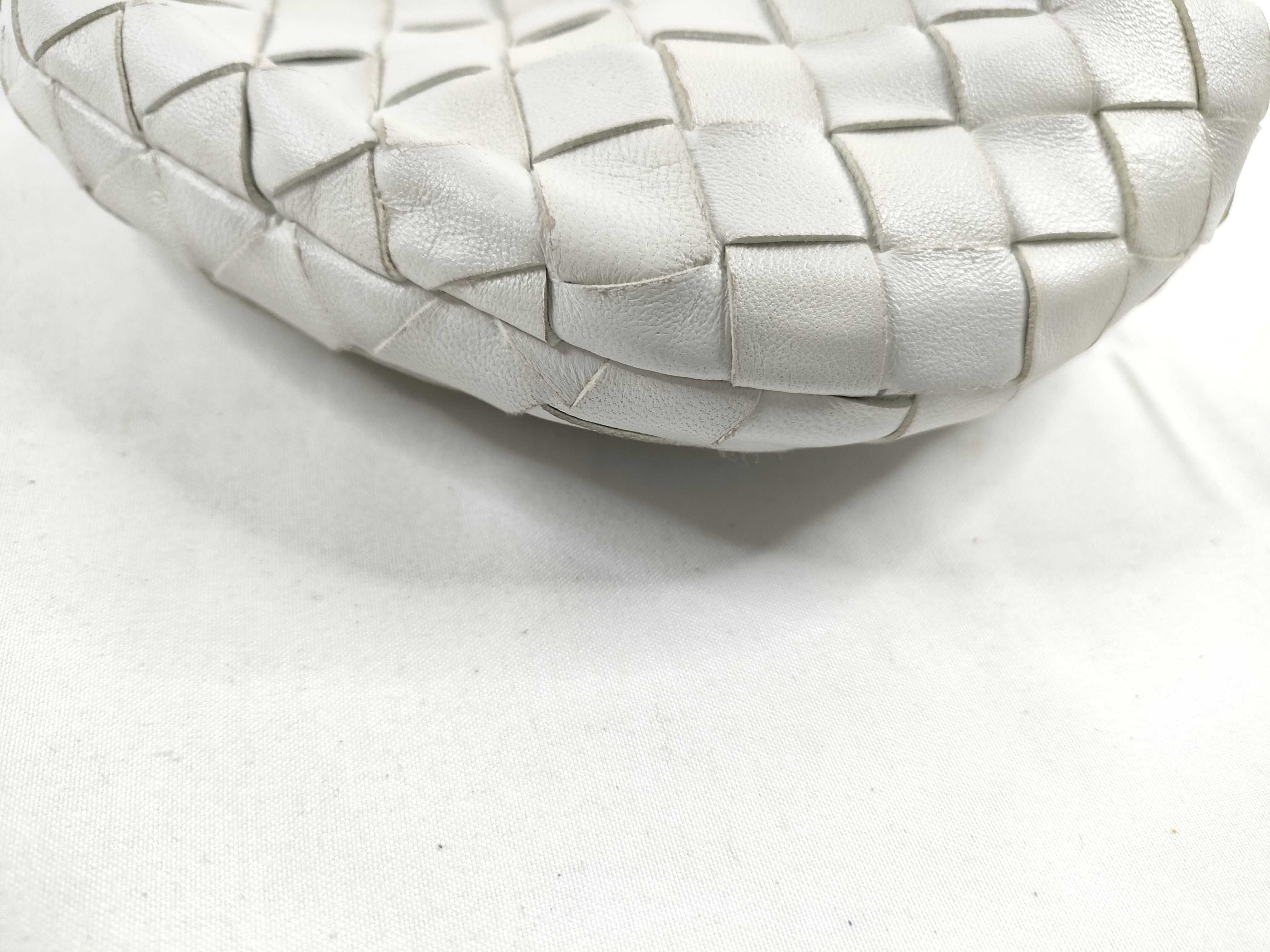 Intrecciato DU- Intrecciato Candy Jodi Leather Handbag White — view 5