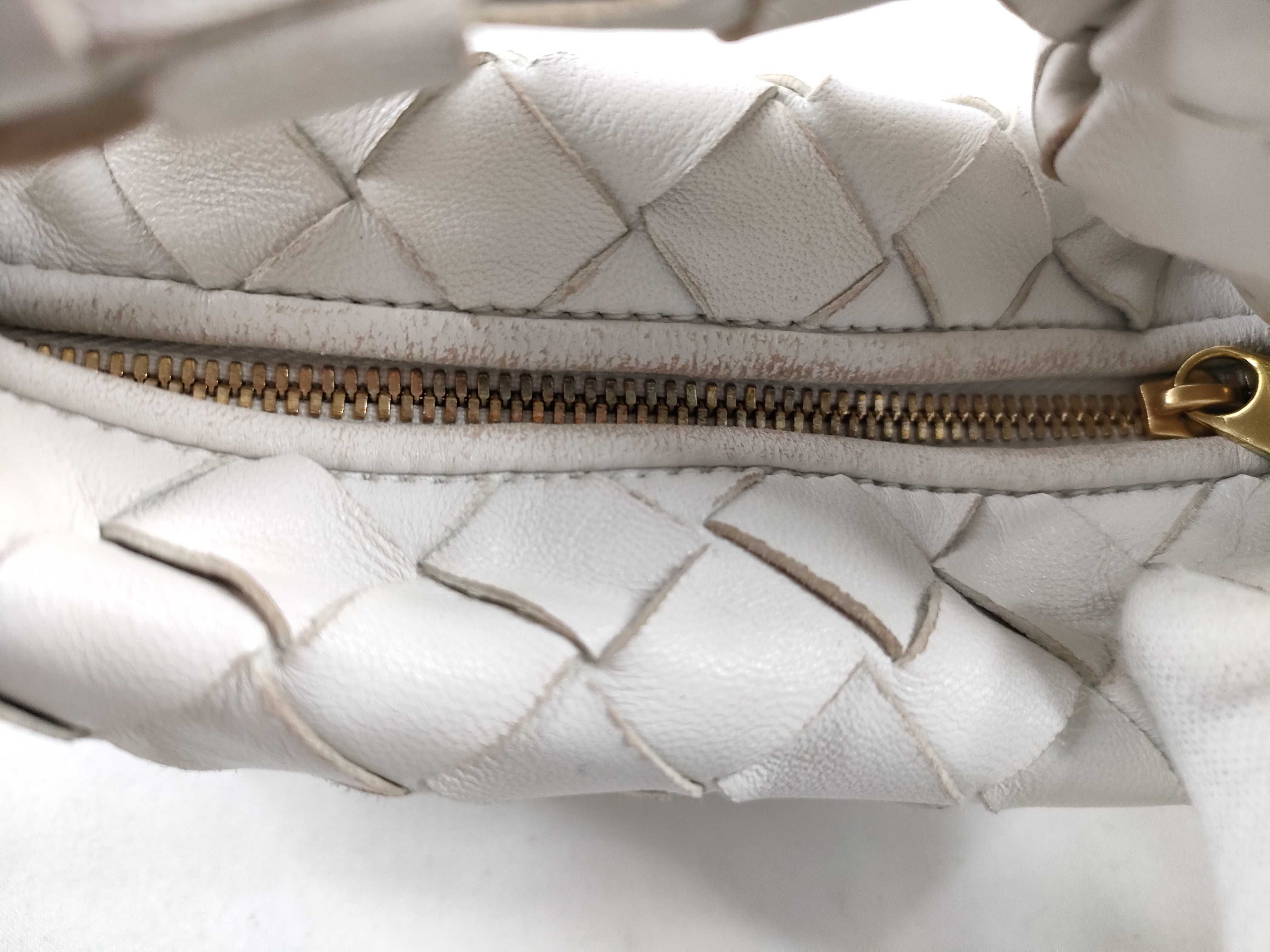Intrecciato DU- Intrecciato Candy Jodi Leather Handbag White — view 7