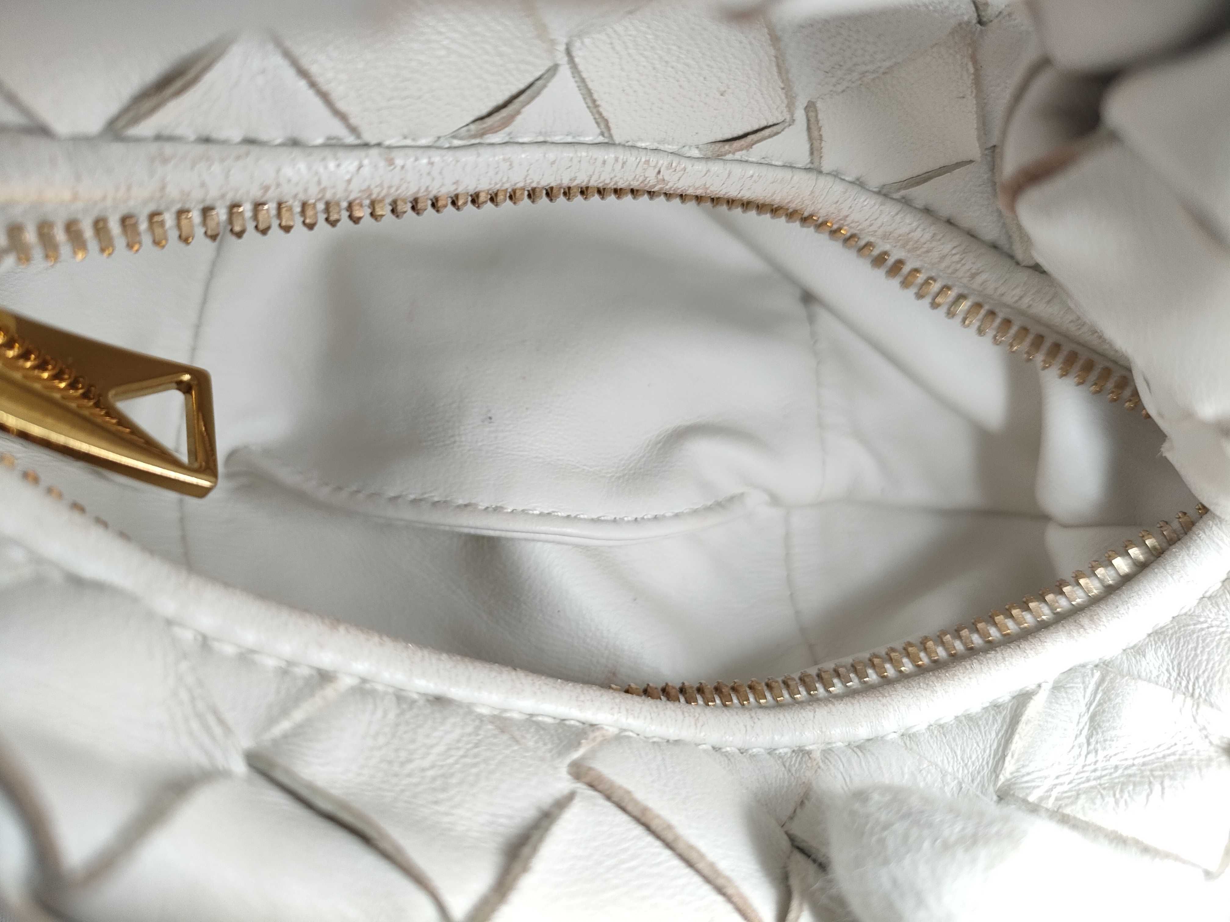Intrecciato DU- Intrecciato Candy Jodi Leather Handbag White — view 8