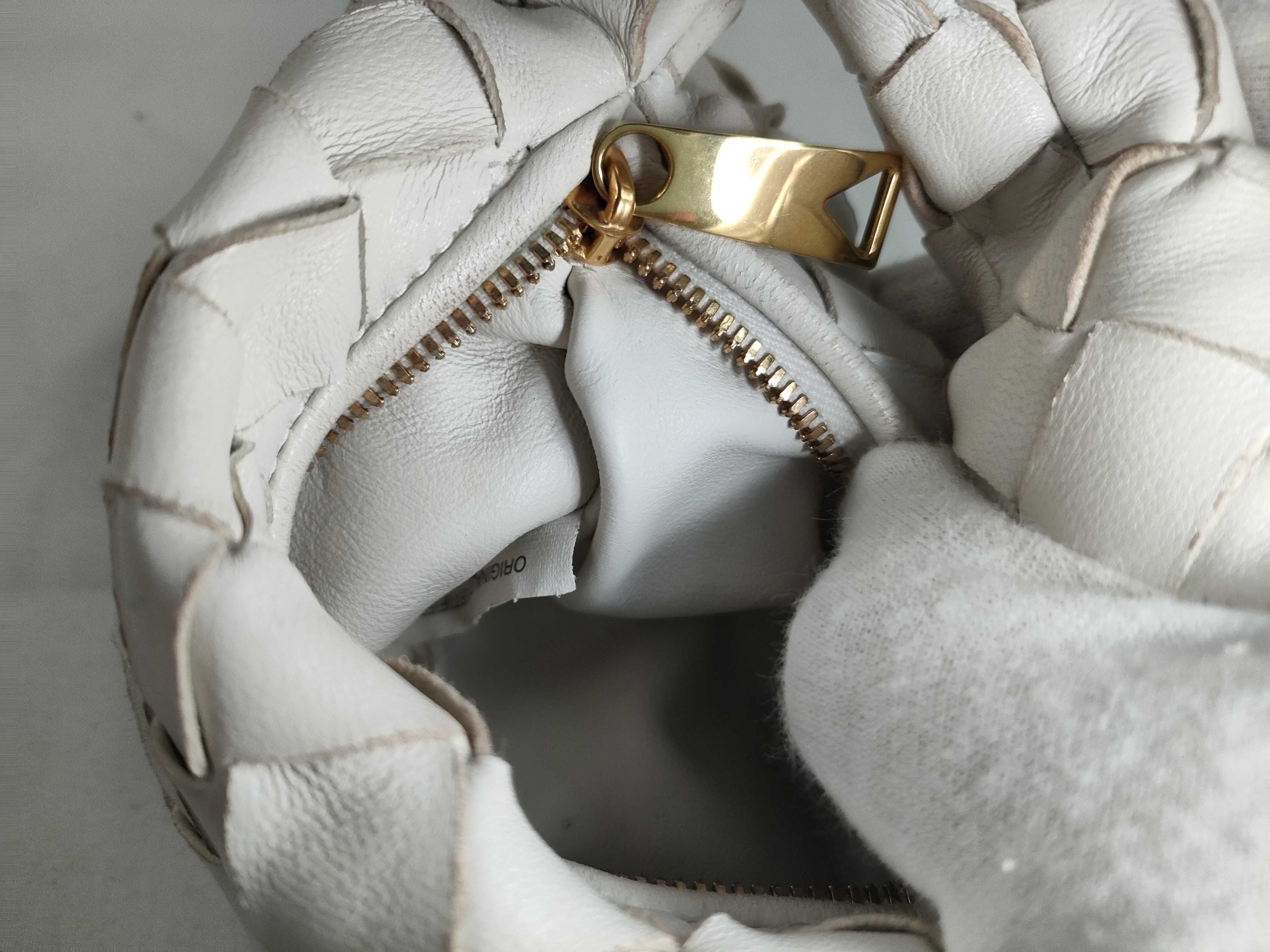 Intrecciato DU- Intrecciato Candy Jodi Leather Handbag White — view 9