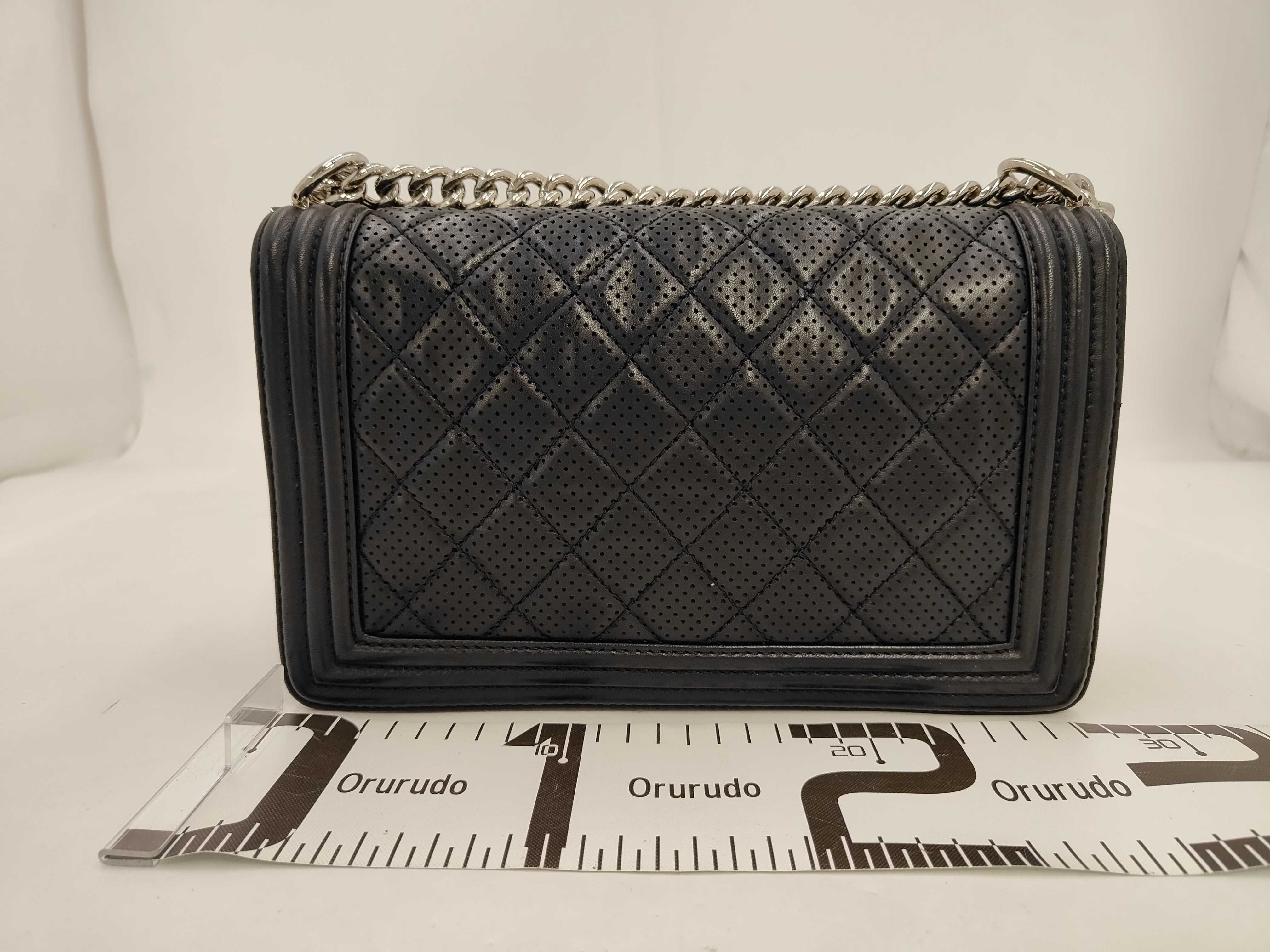 Boy Chanel Black Chain Shoulder Bag (Serial Number 19) — view 2