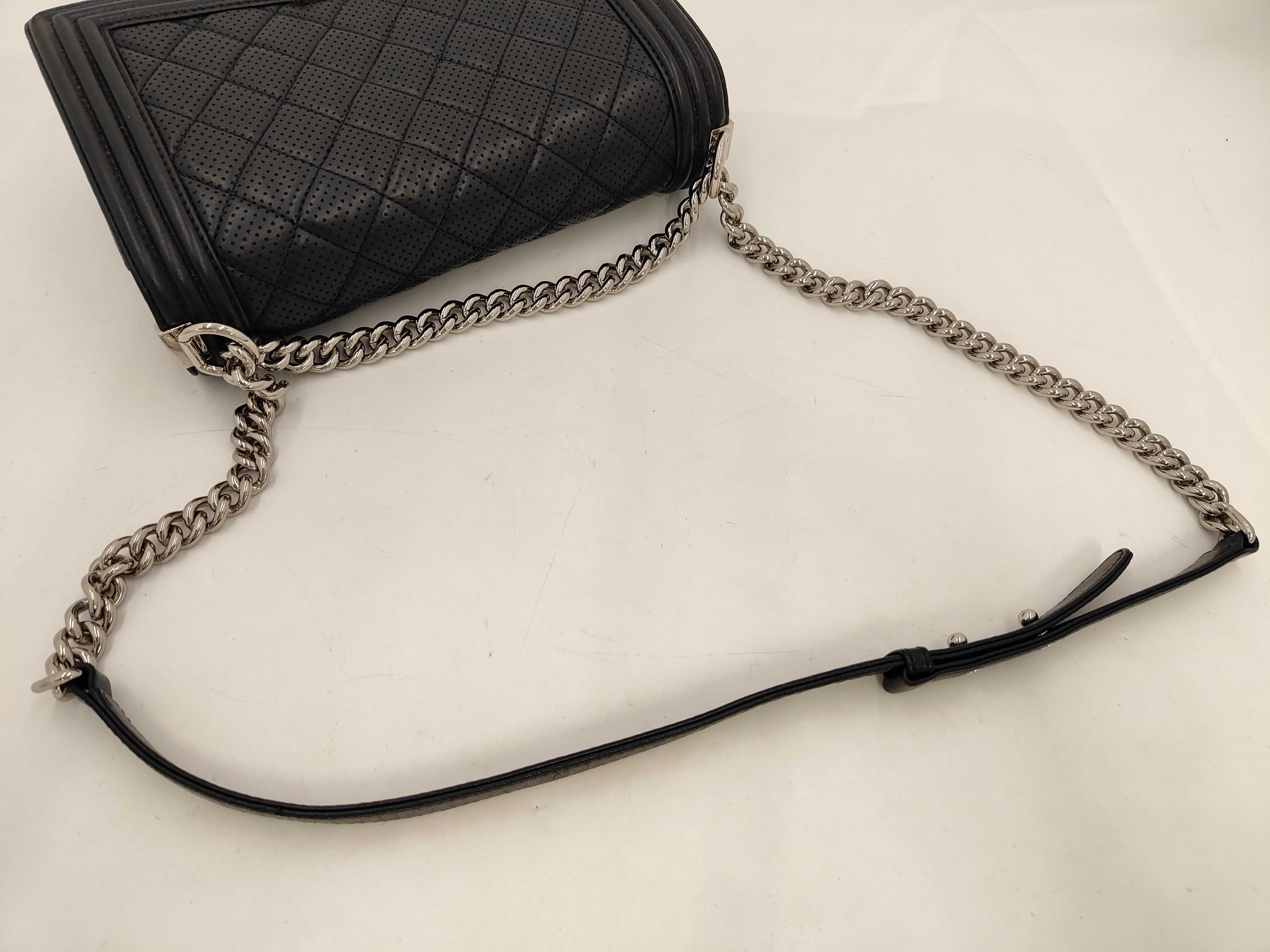 Boy Chanel Black Chain Shoulder Bag (Serial Number 19) — view 3