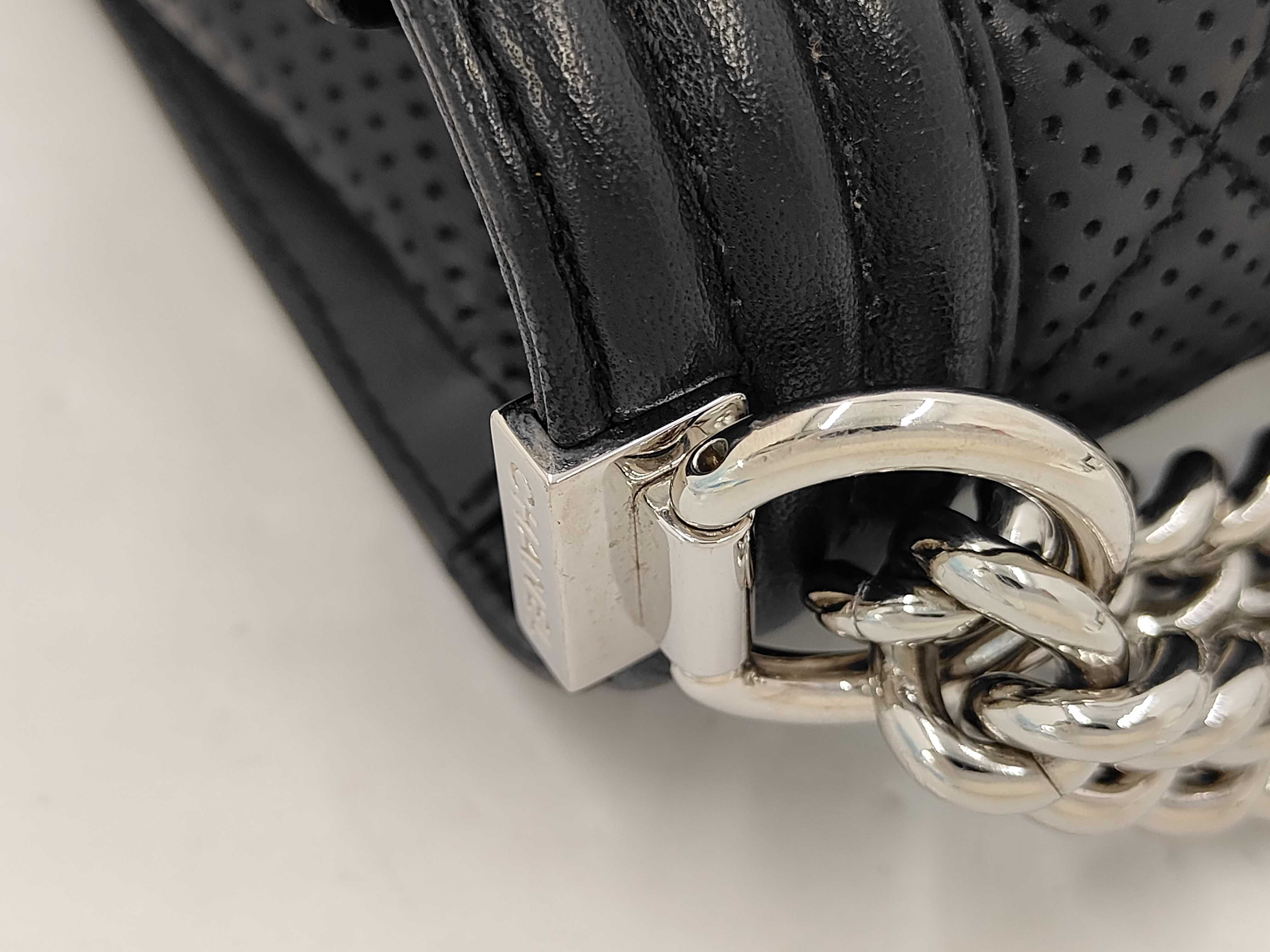 Boy Chanel Black Chain Shoulder Bag (Serial Number 19) — view 5