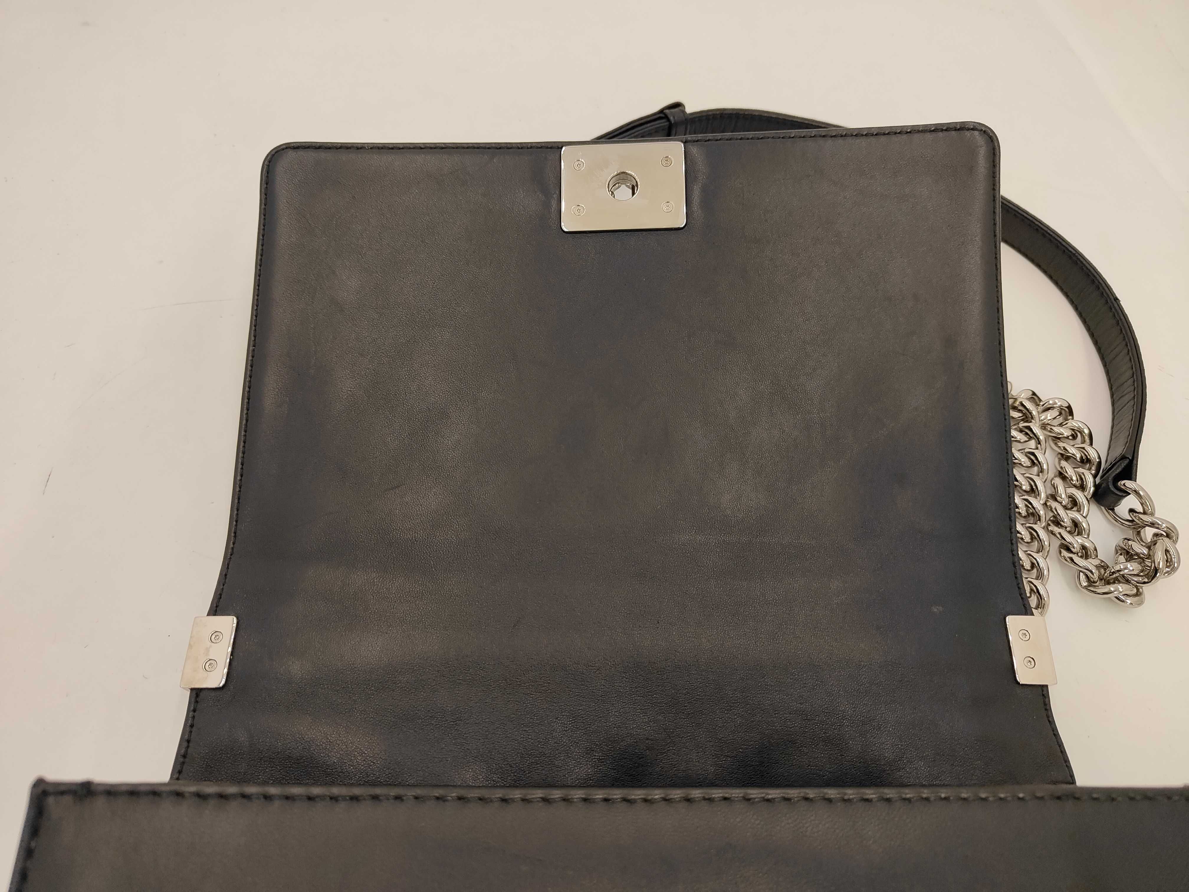 Boy Chanel Black Chain Shoulder Bag (Serial Number 19) — view 8