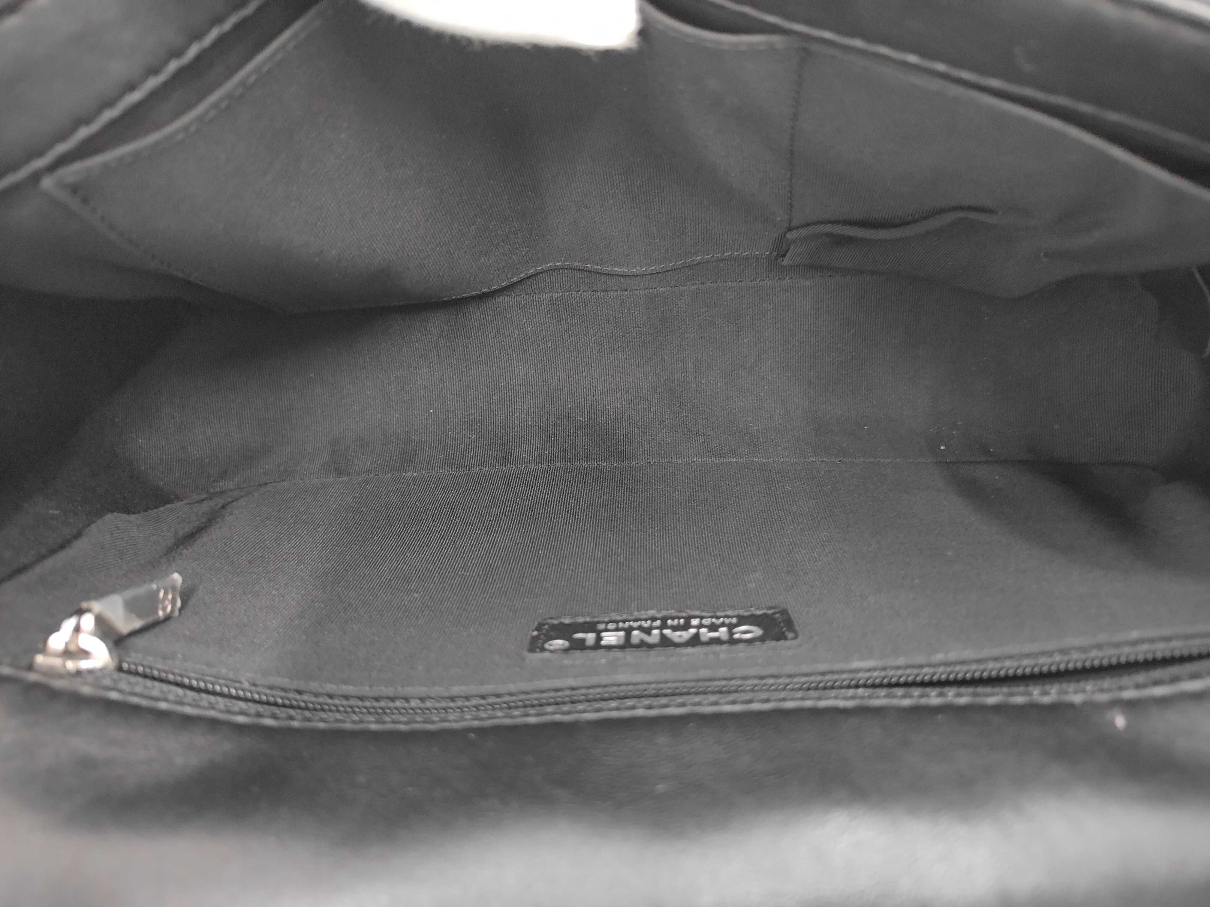 Boy Chanel Black Chain Shoulder Bag (Serial Number 19) — view 9
