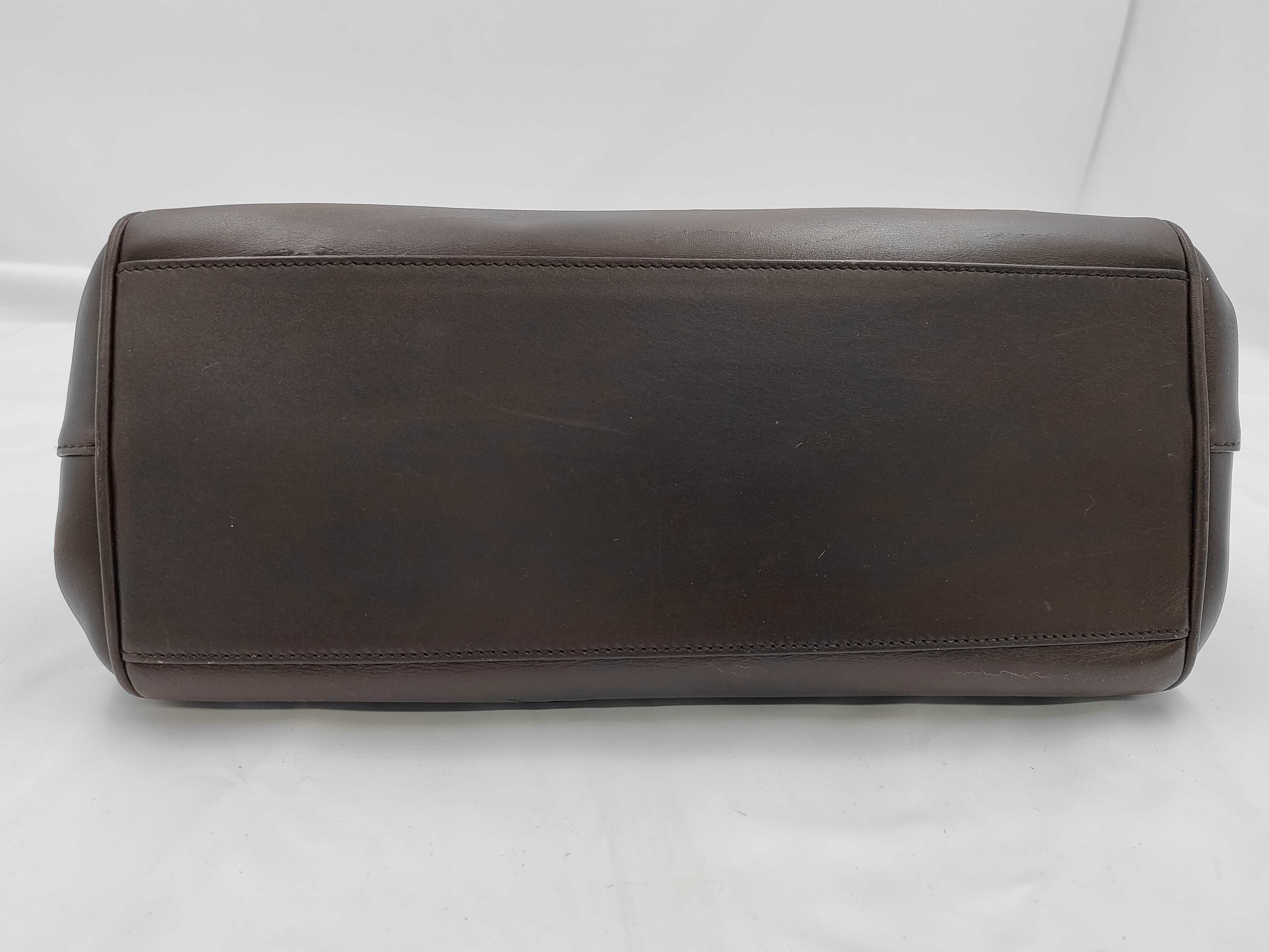 Vitello Cerniera Doctor's Bag, Dark Brown Handbag — view 7