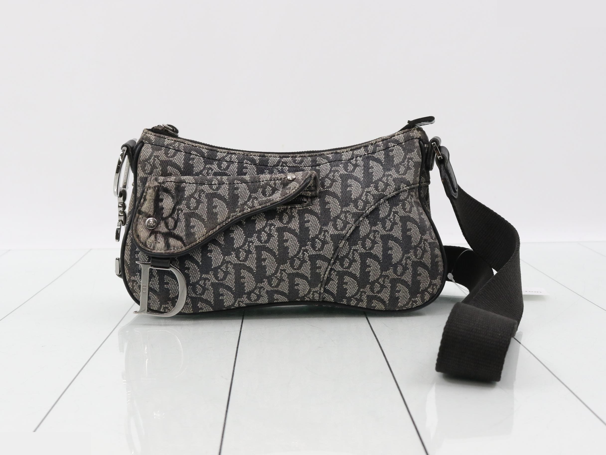 Trotter Double Saddle Shoulder Bag, Navy