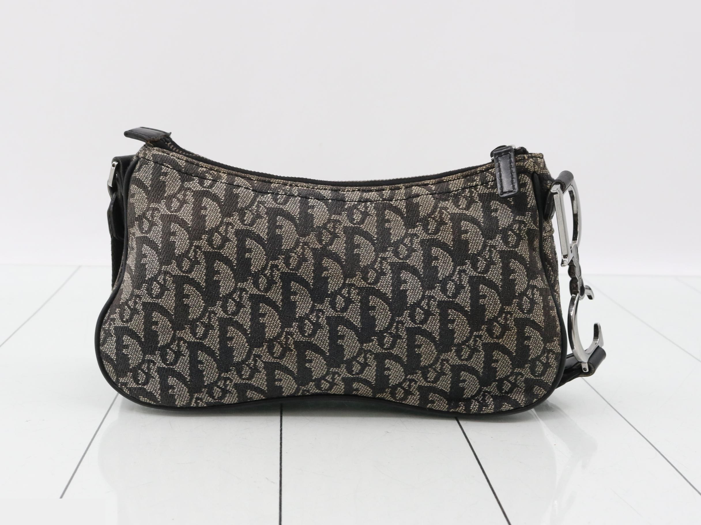 Trotter Double Saddle Shoulder Bag, Navy — view 2