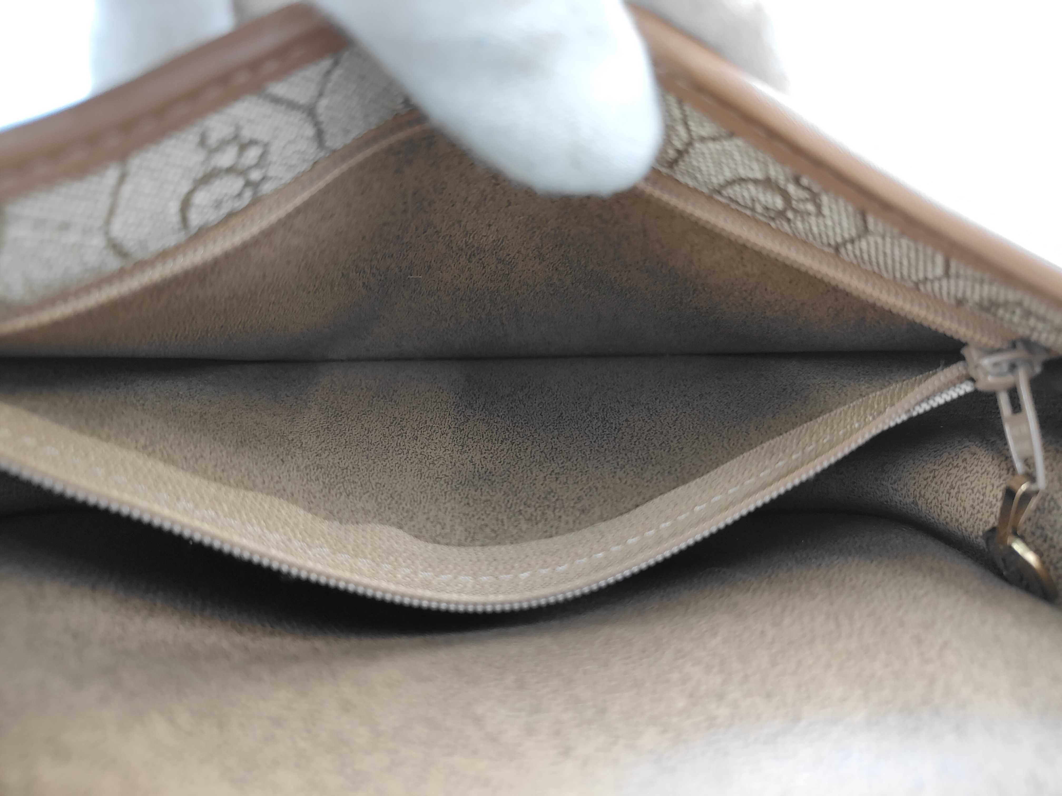 Honeycomb Pattern Shoulder Bag, Khaki — view 11