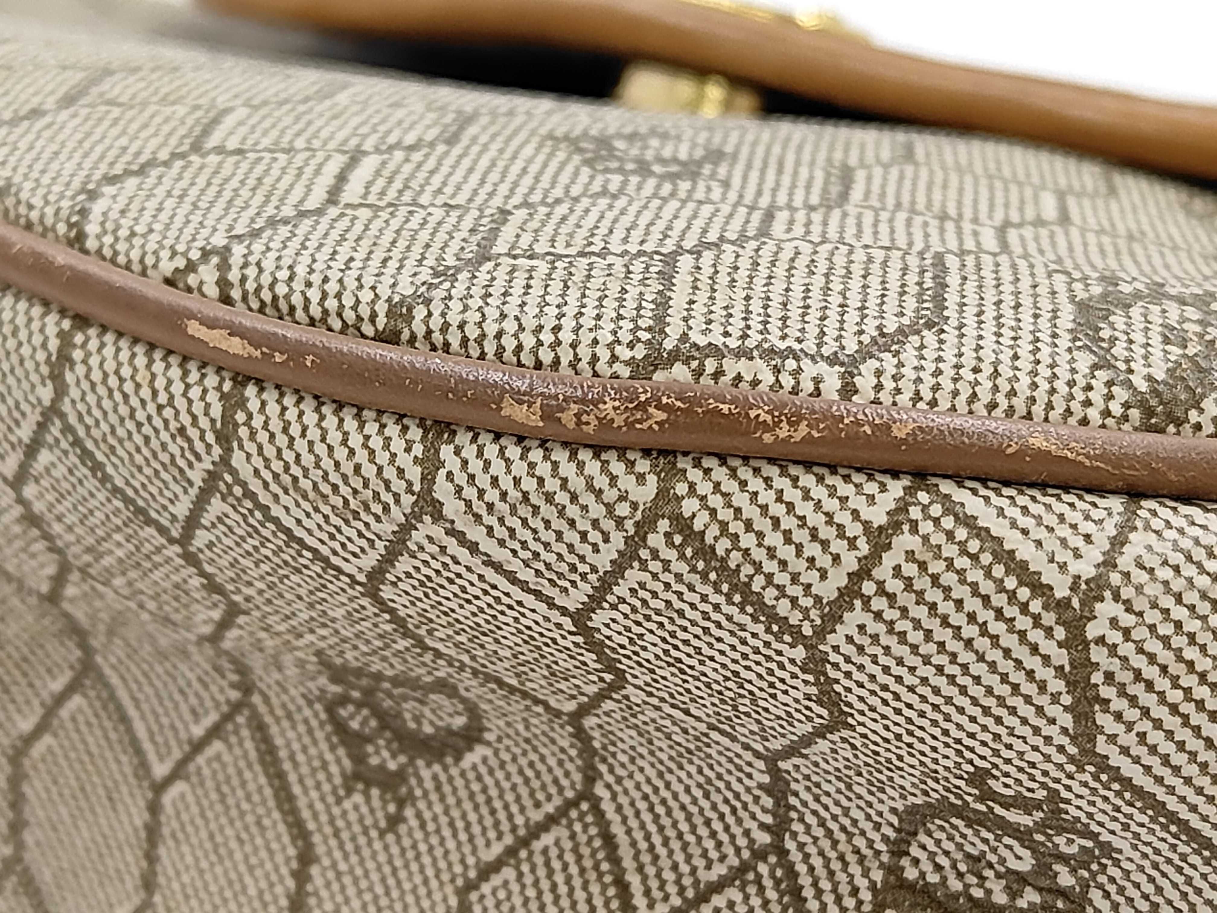 Honeycomb Pattern Shoulder Bag, Khaki — view 4