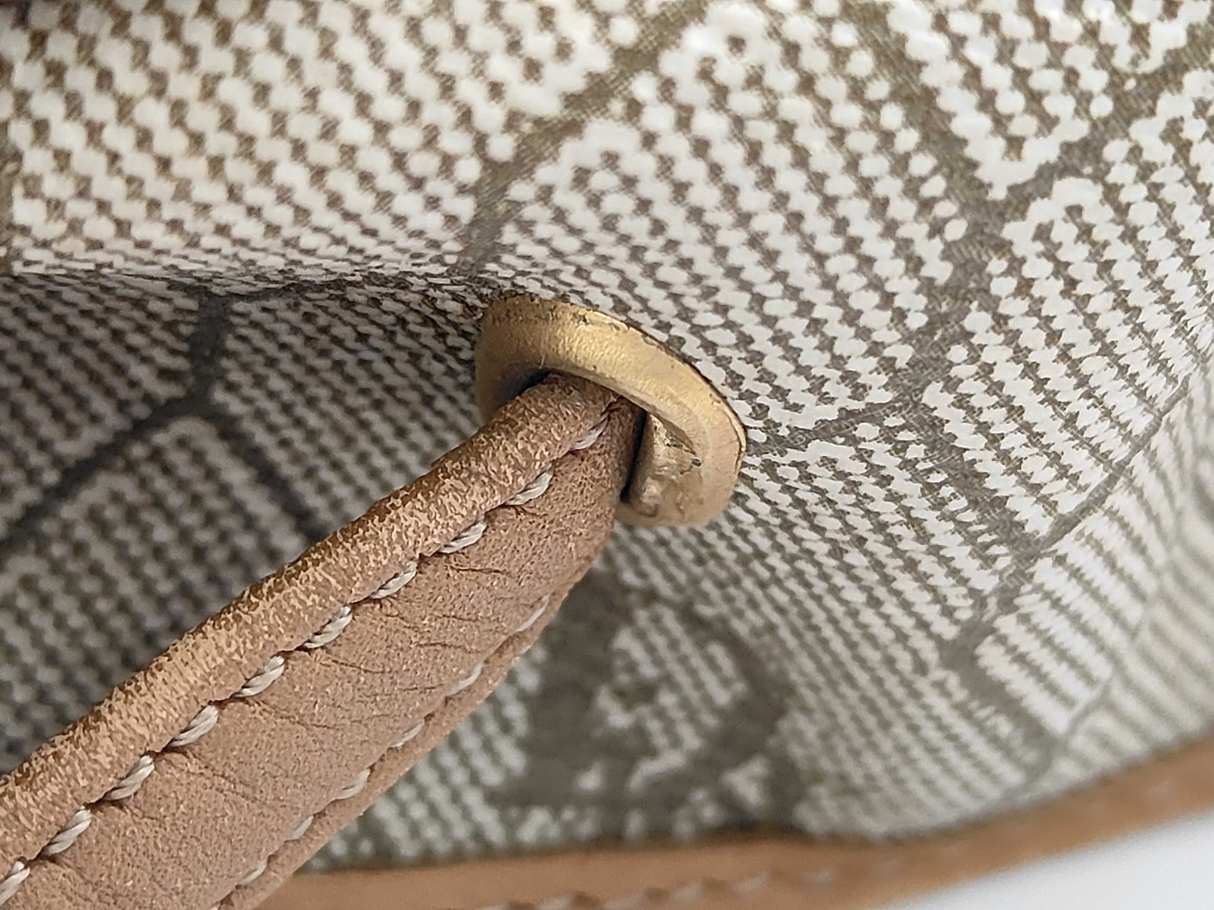 Honeycomb Pattern Shoulder Bag, Khaki — view 8