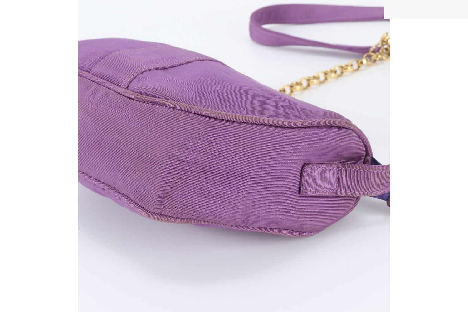 Chain Leather Canvas Shoulder Bag (Crossbody) — view 4