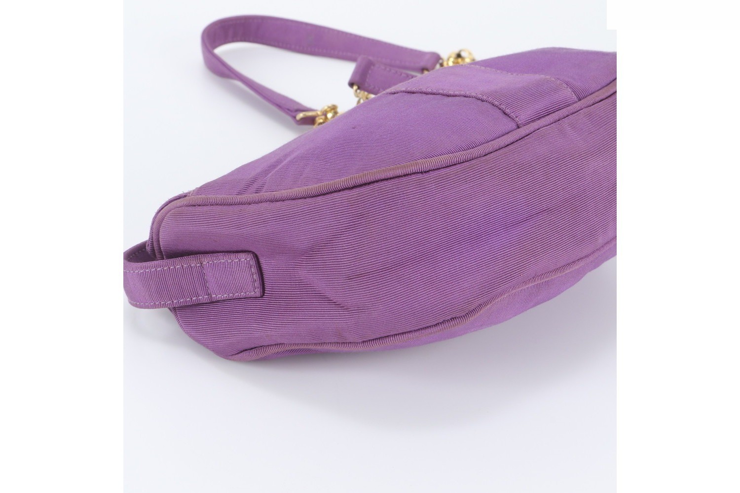 Chain Leather Canvas Shoulder Bag (Crossbody) — view 5