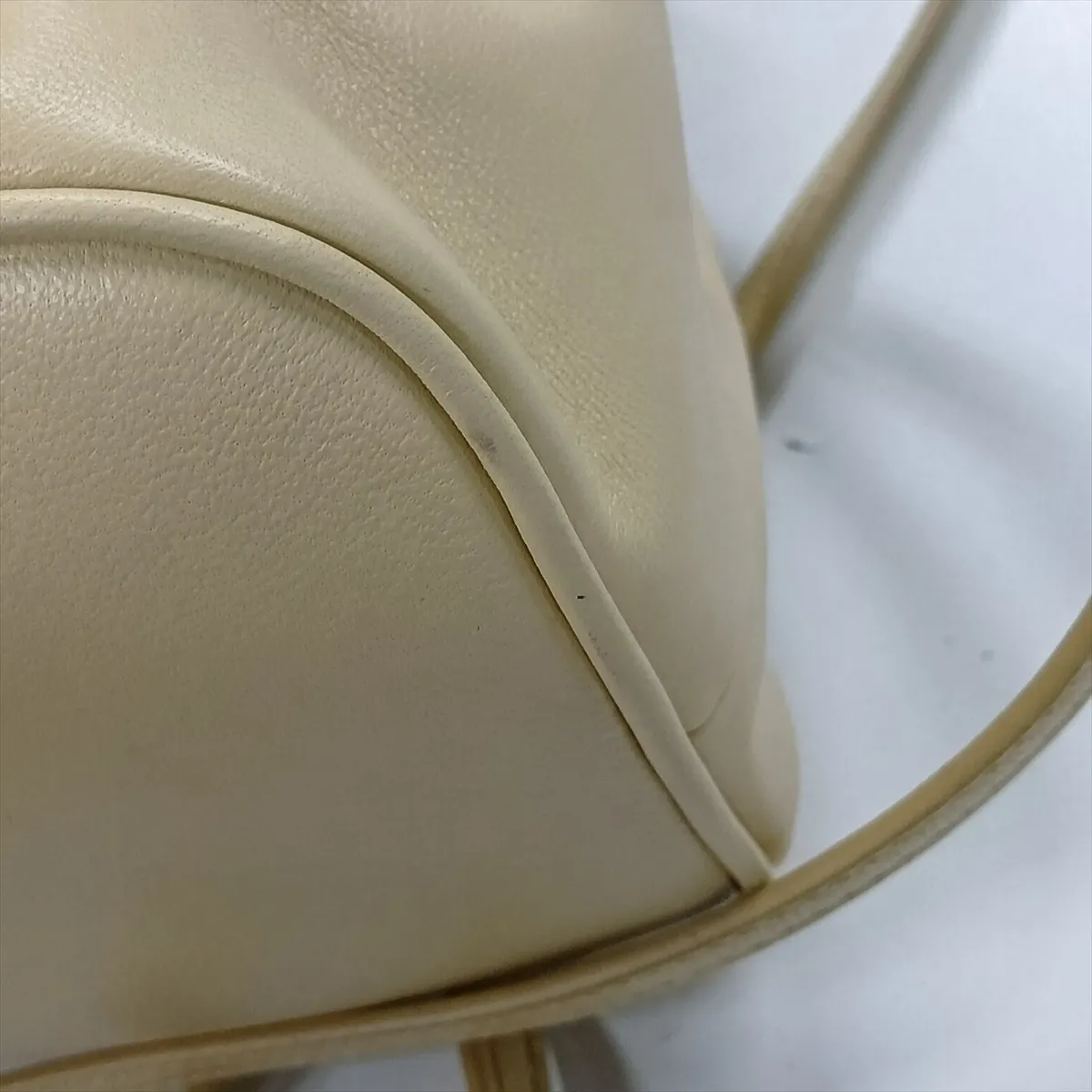 Dada Small Leather Shoulder Bag, Beige — view 12
