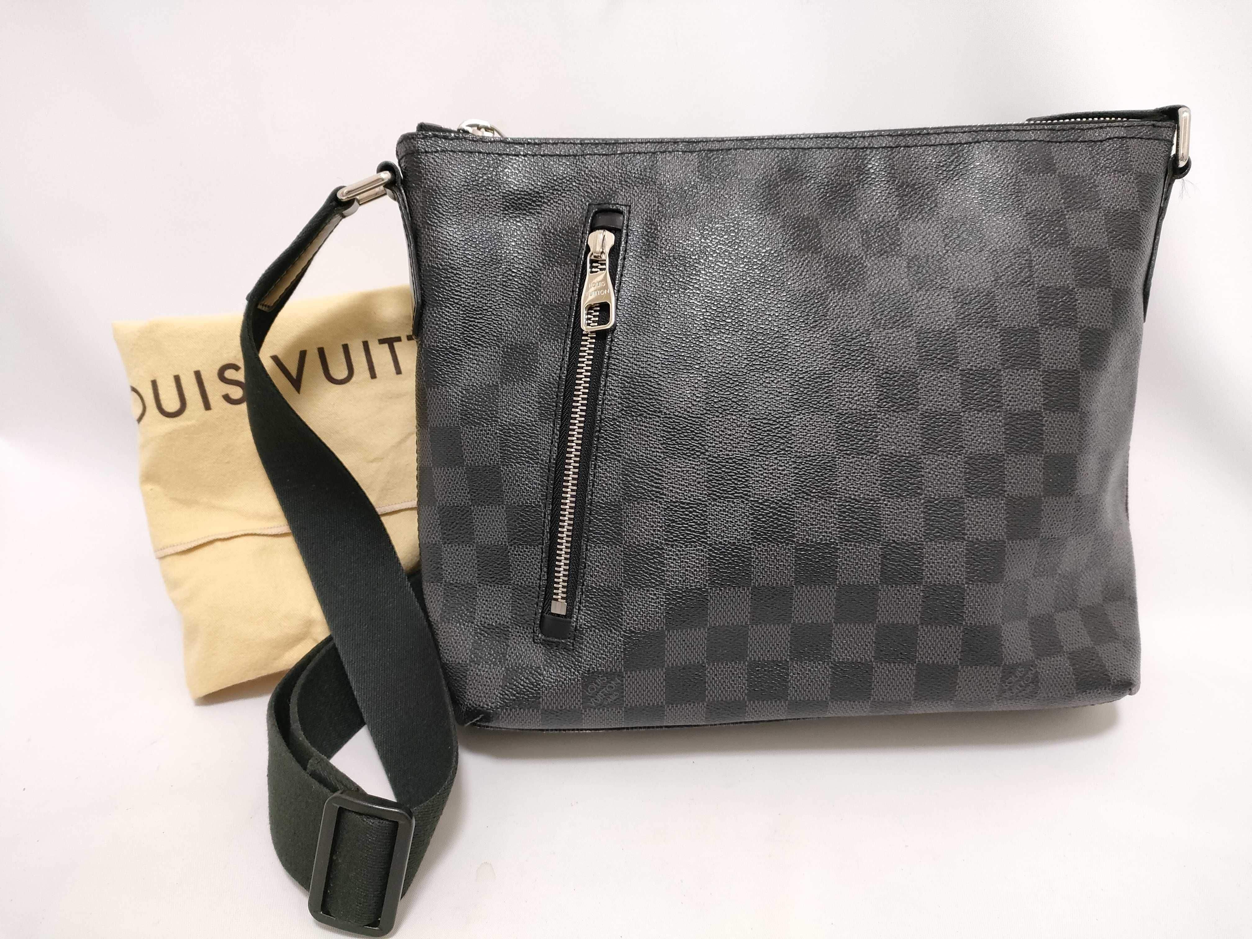 Damier Graphite Mick PM N41211 SR2143 Black Shoulder Bag