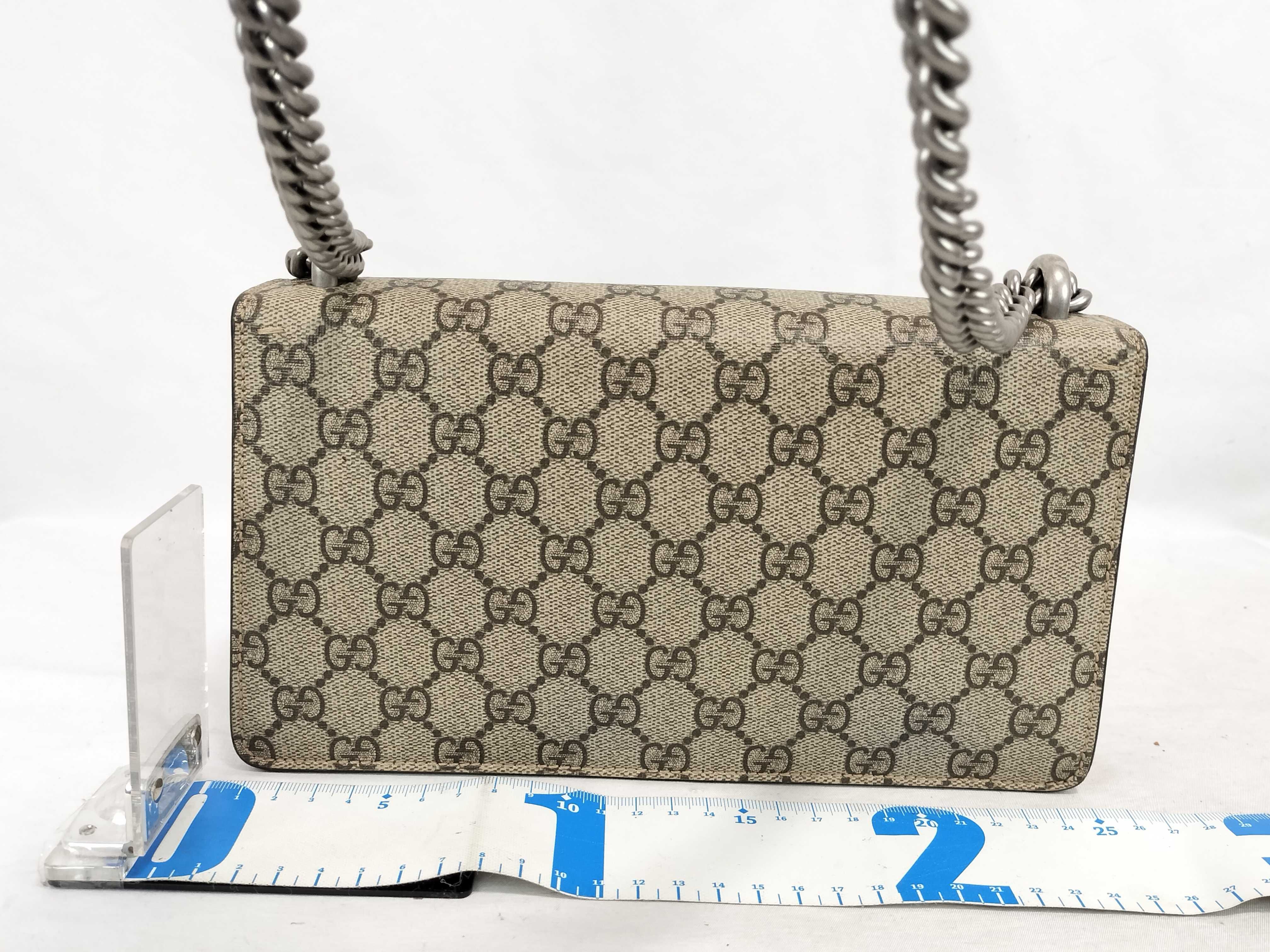 GG Supreme Dionysus PVC x Suede Chain Shoulder Bag Beige x Red 499623 Shoulder Bag — view 2