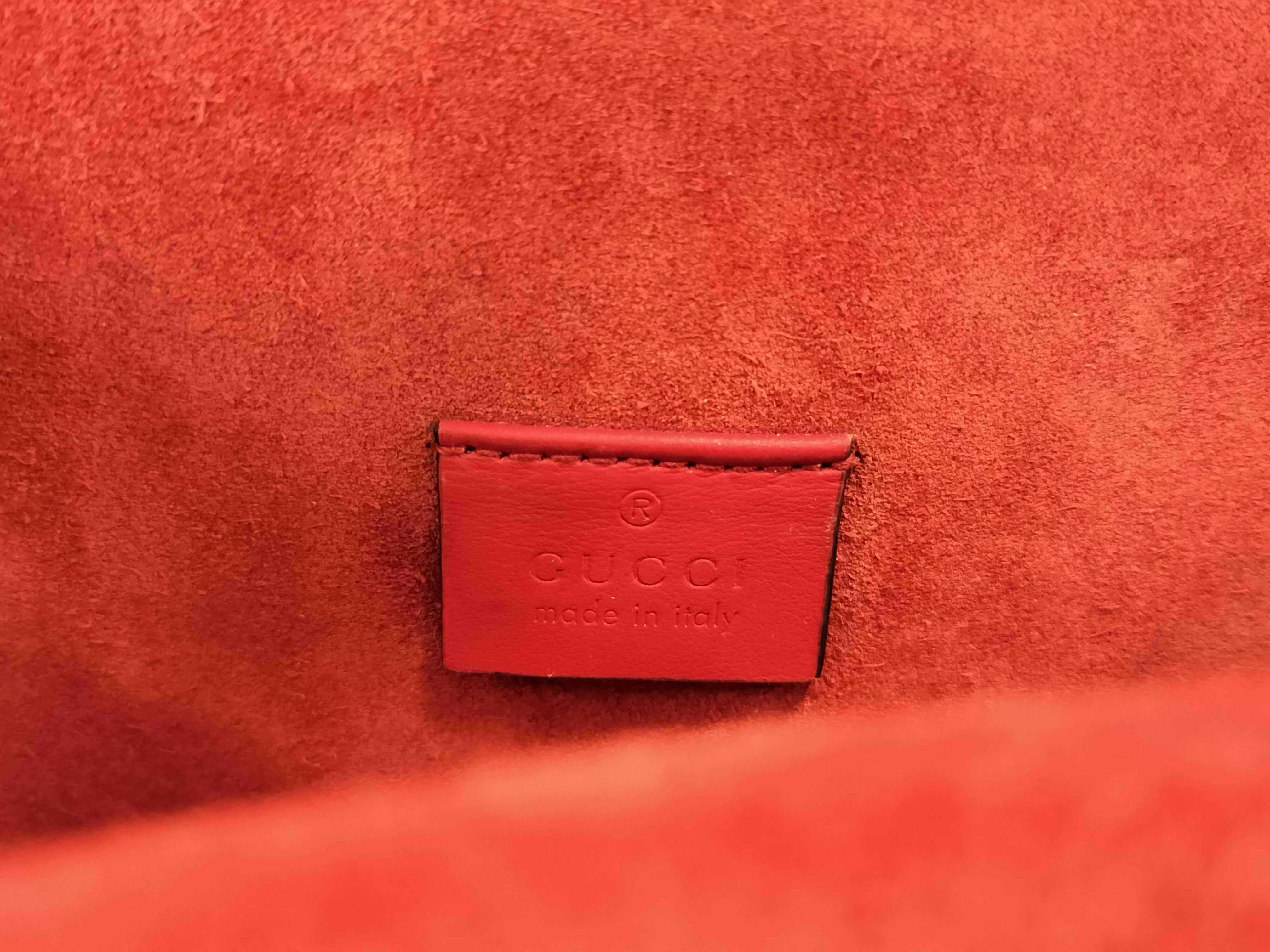 GG Supreme Dionysus PVC x Suede Chain Shoulder Bag Beige x Red 499623 Shoulder Bag — view 11