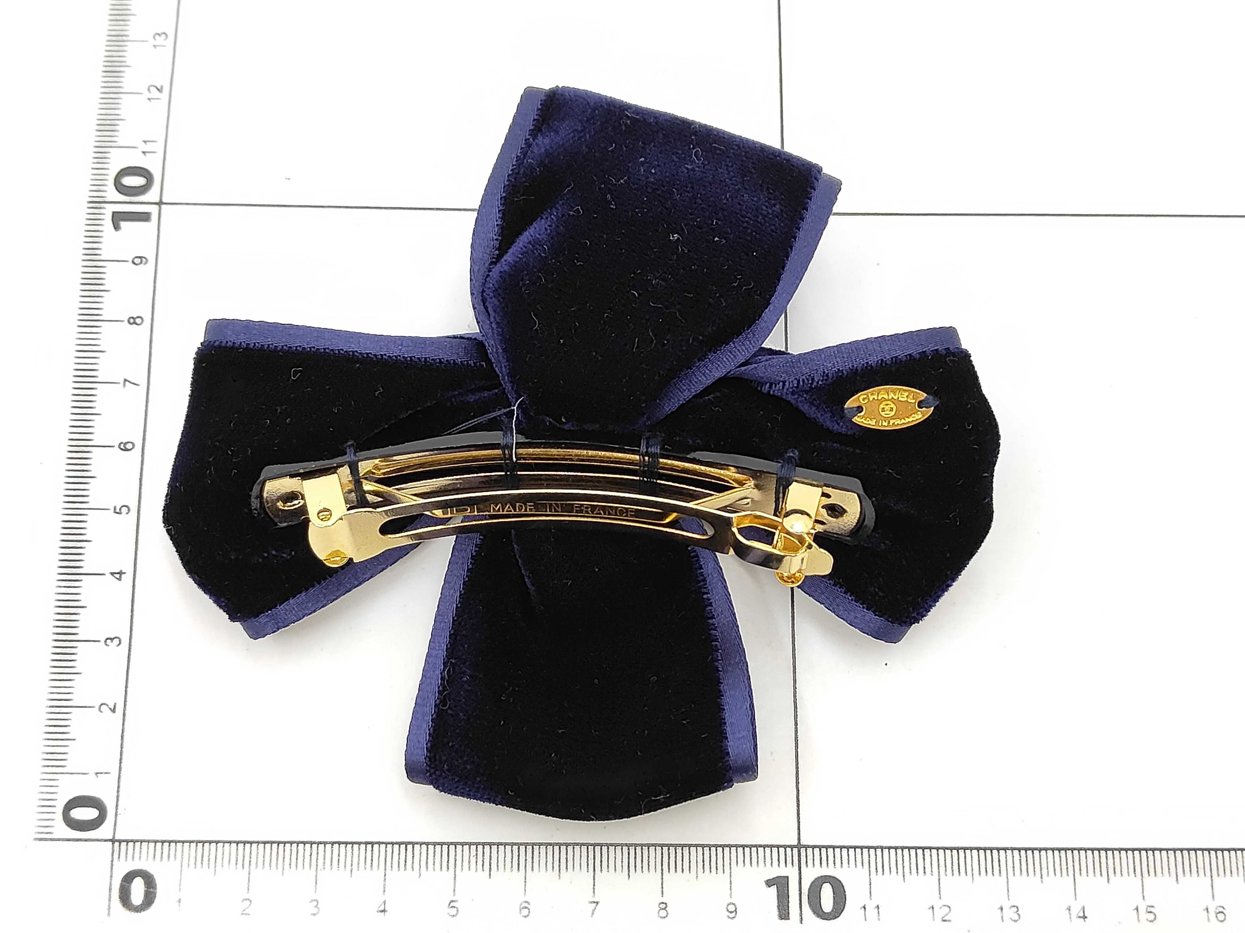 Cross Camellia Velor Barrette Hair Accessory — view 3
