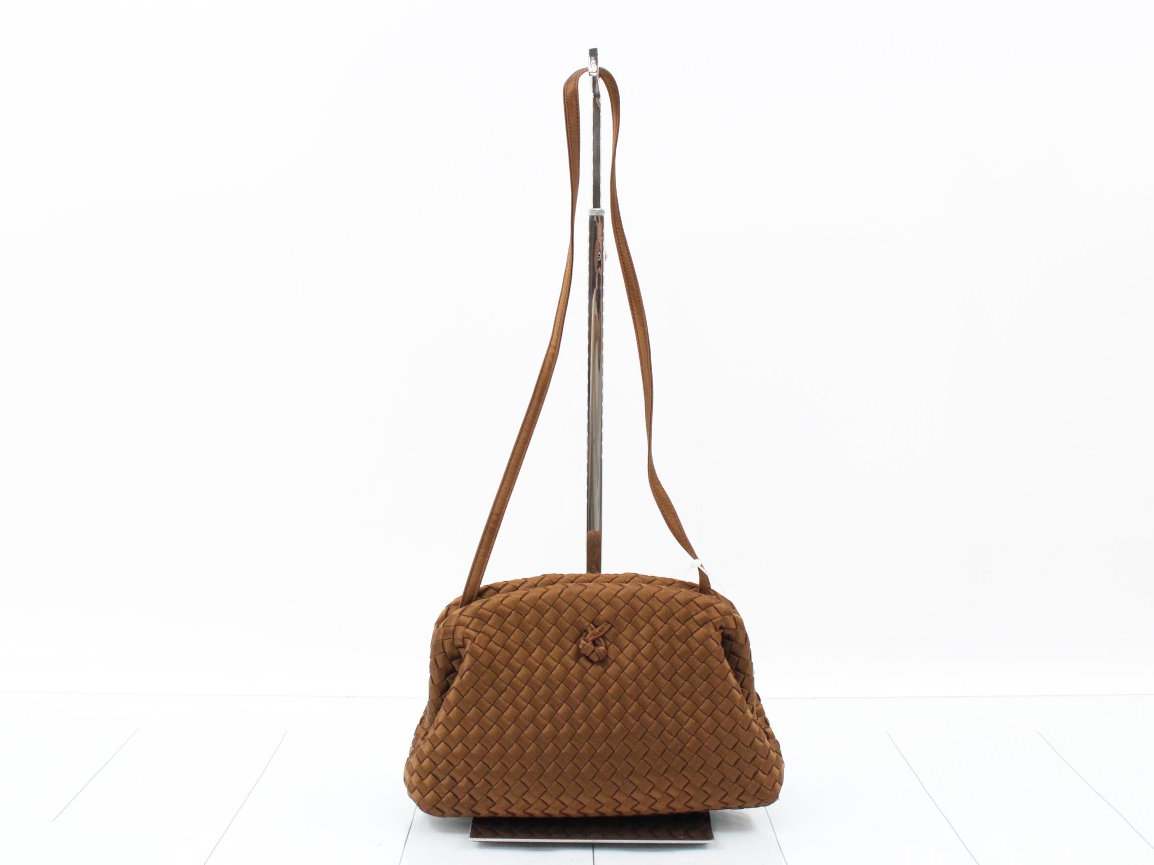 Intrecciato silk satin mini shoulder bag — view 2
