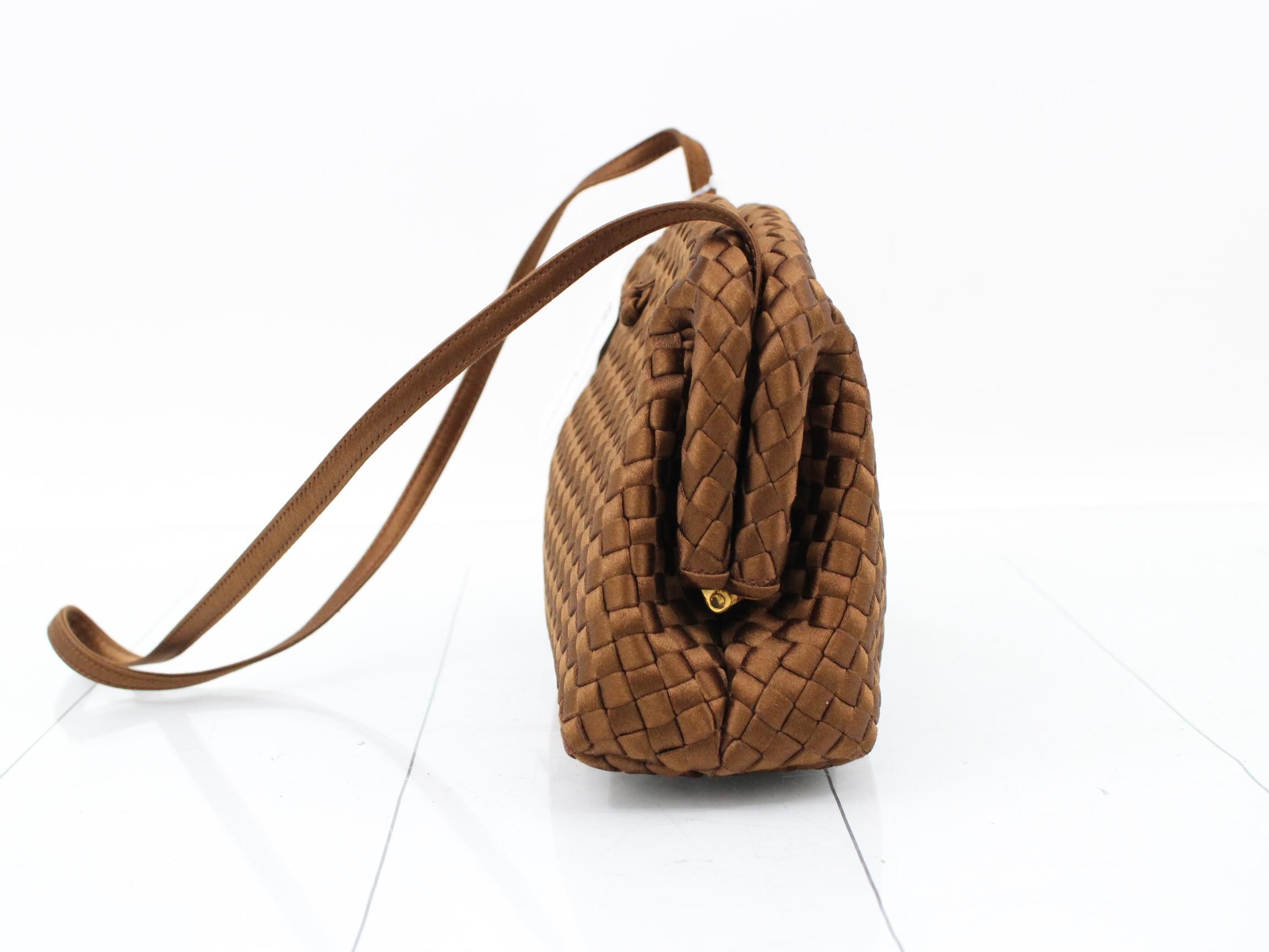Intrecciato silk satin mini shoulder bag — view 3