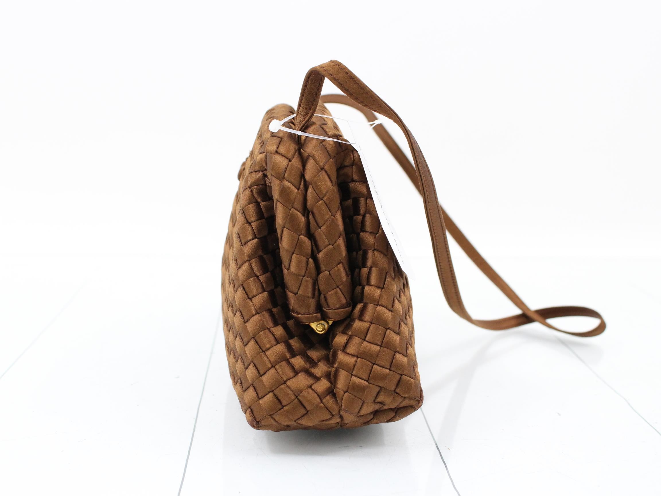 Intrecciato silk satin mini shoulder bag — view 4