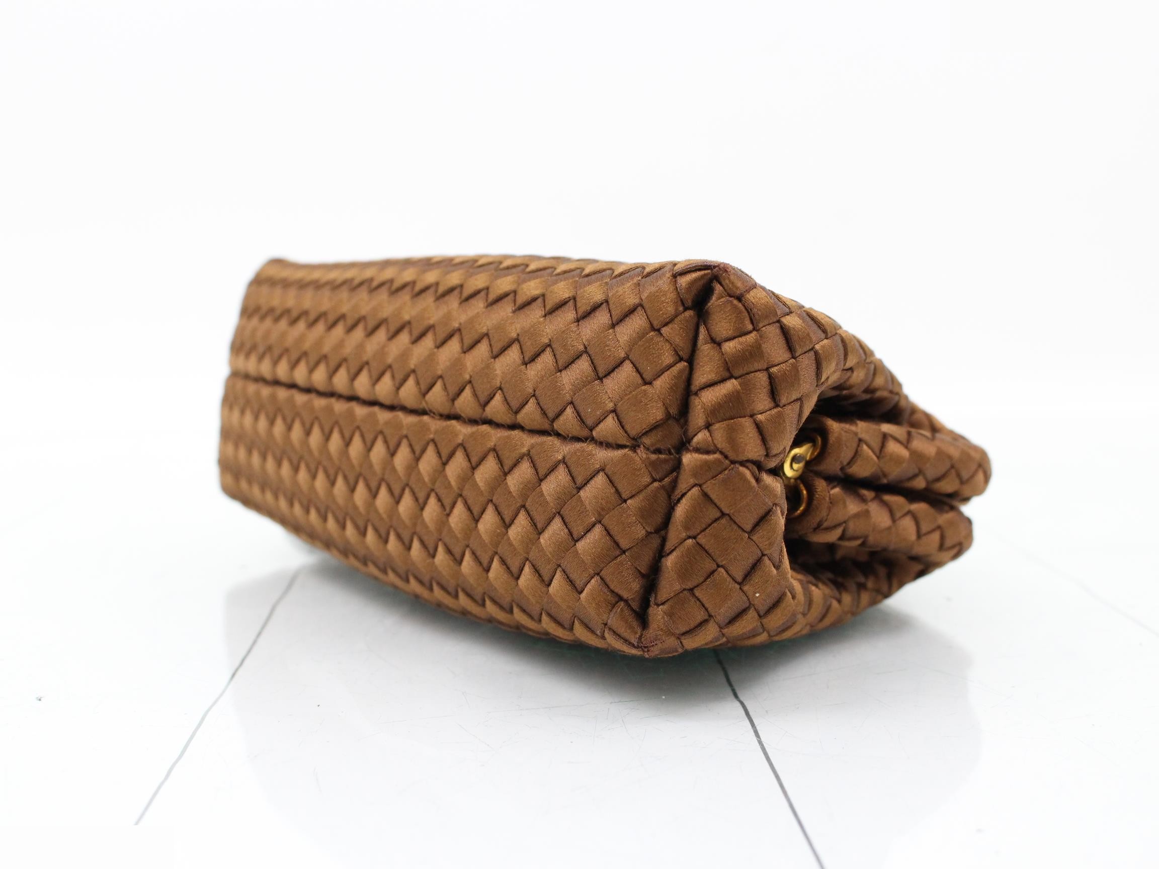 Intrecciato silk satin mini shoulder bag — view 6
